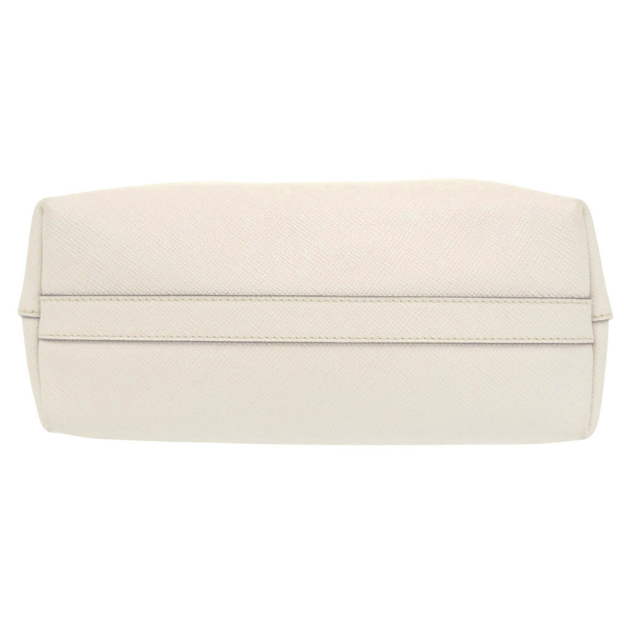 Prada White Saffiano Shoulder Bag Tote Bag (Pre-Owned)