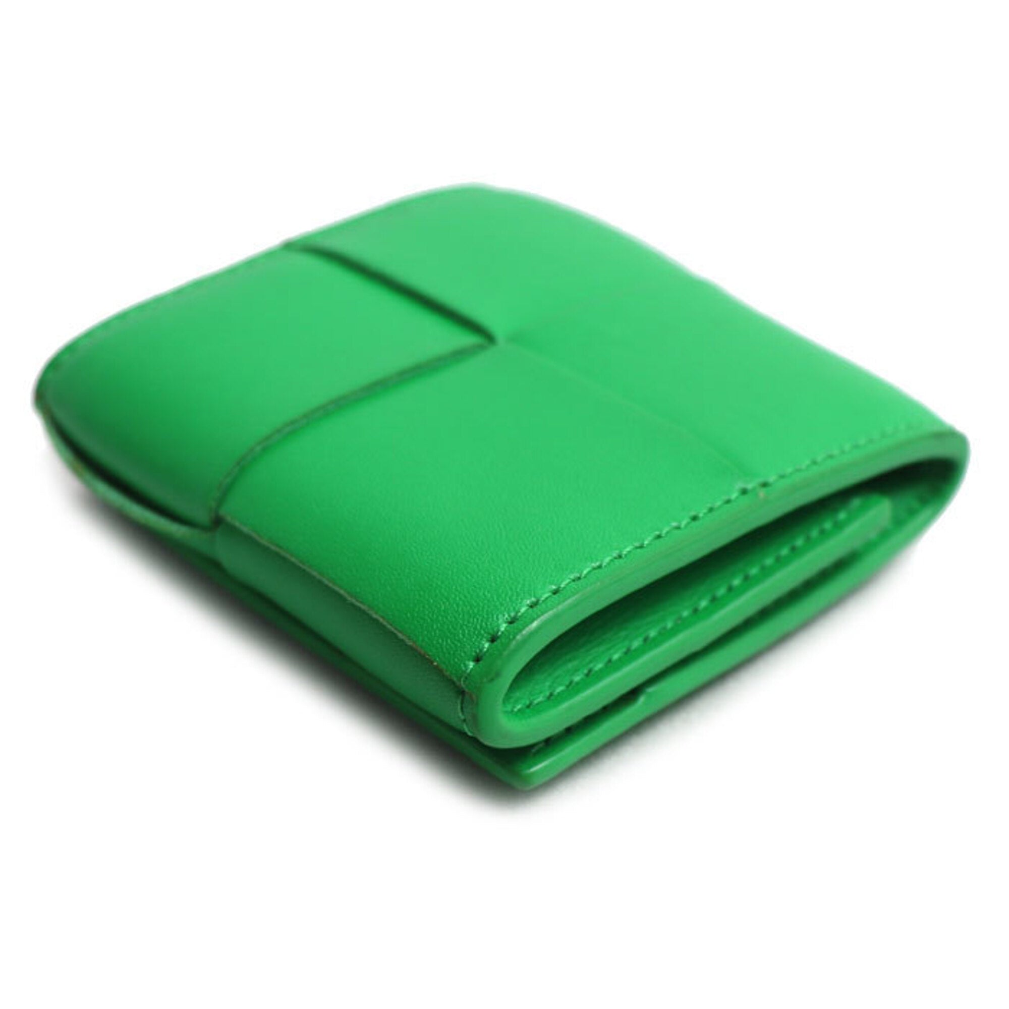Bottega Veneta Green Leather Coin Purse/Coin Case (Pre-Owned)