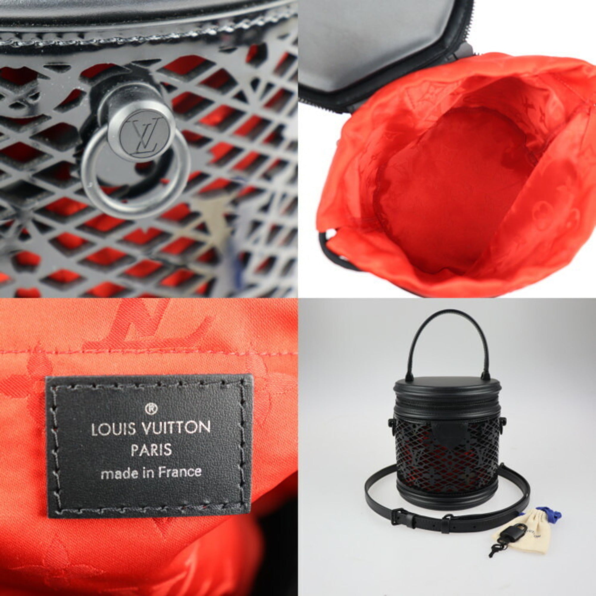 Louis Vuitton Black Leather Handbag Shoulder Bag (Pre-Owned)
