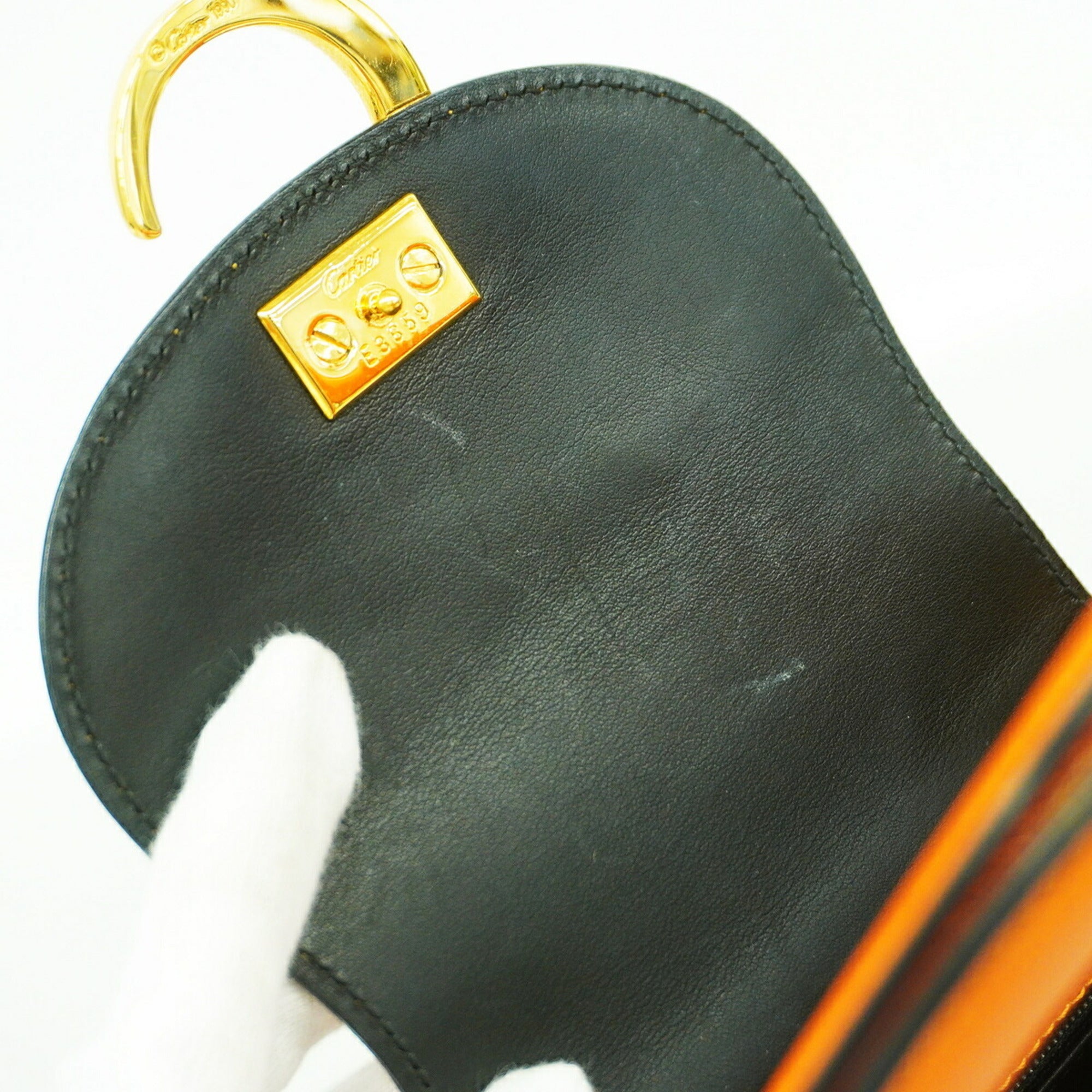 Cartier Orange Leather Handbag (Pre-Owned)