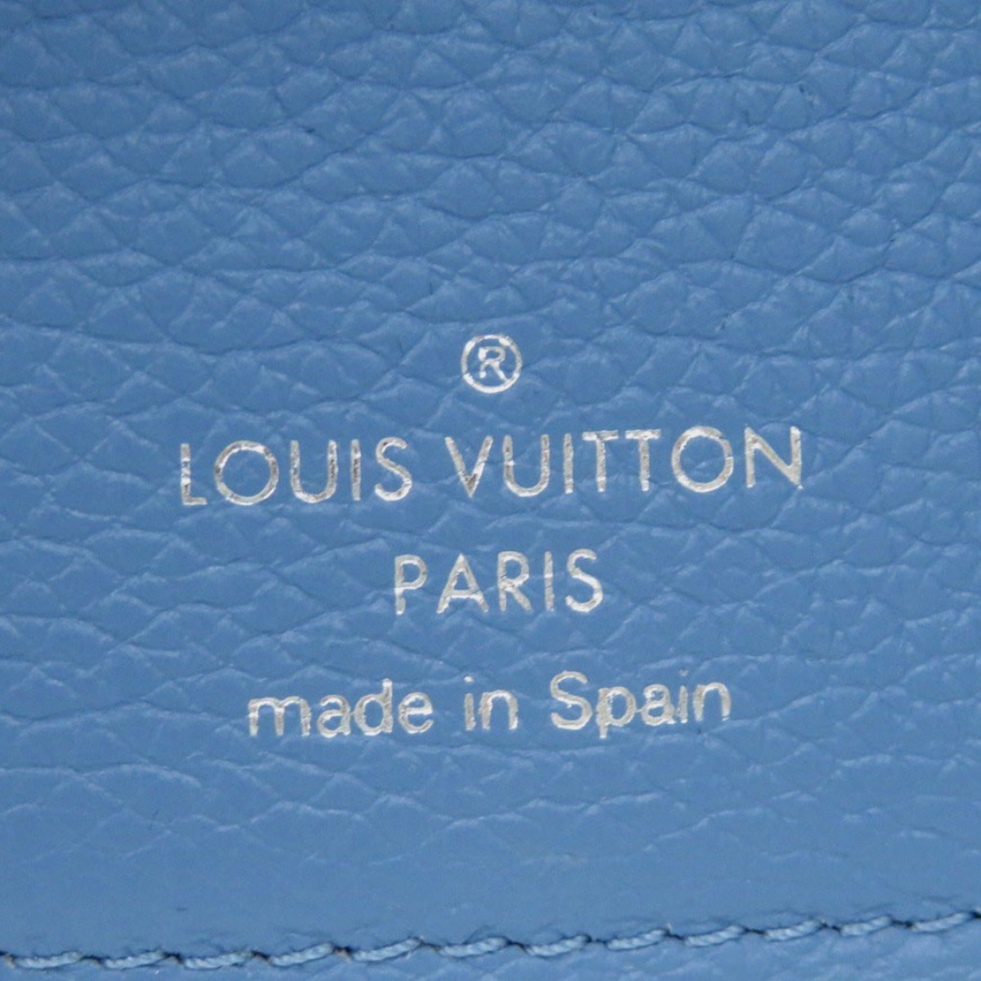 Louis Vuitton Blue Leather Wallet (Tri-Fold) (Pre-Owned)