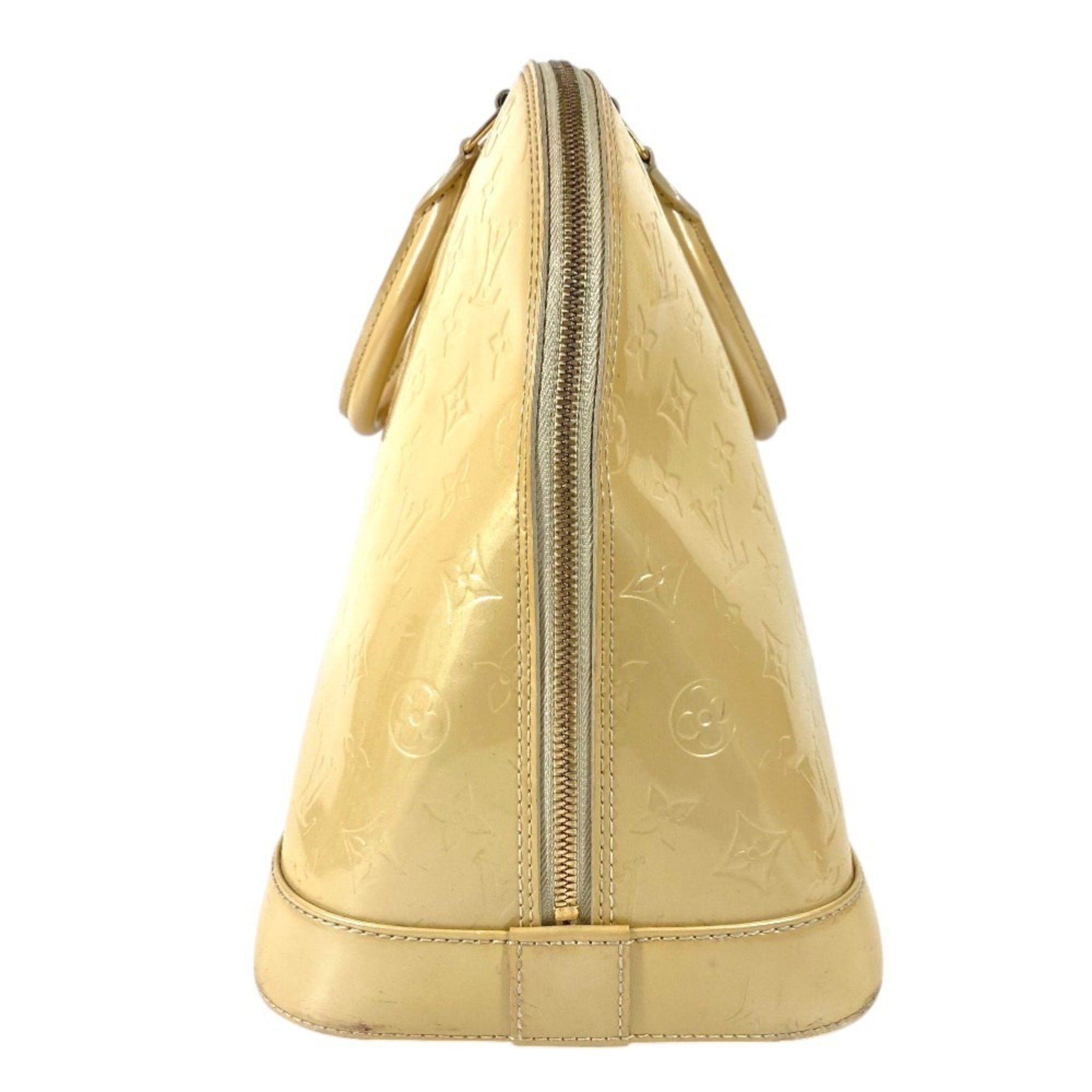 Louis Vuitton Beige Blanc Corail Galle Monogram Vernis Handbag Tote Bag (Pre-Owned)