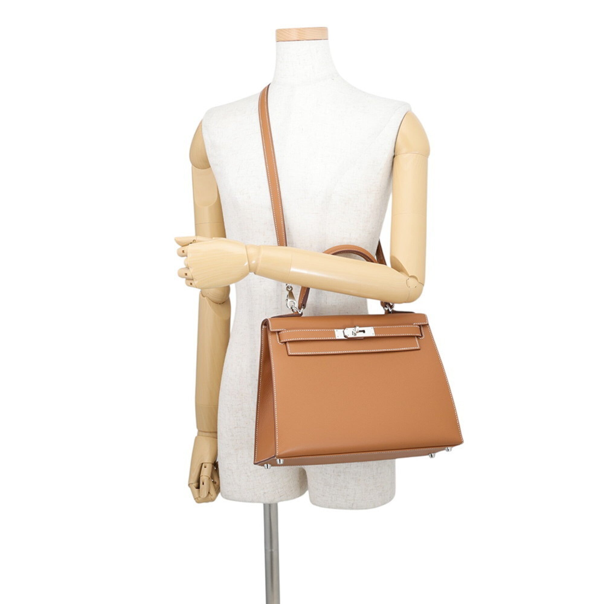 Hermes Kelly Gold Epsom Leather Handbag (Pre-Owned)