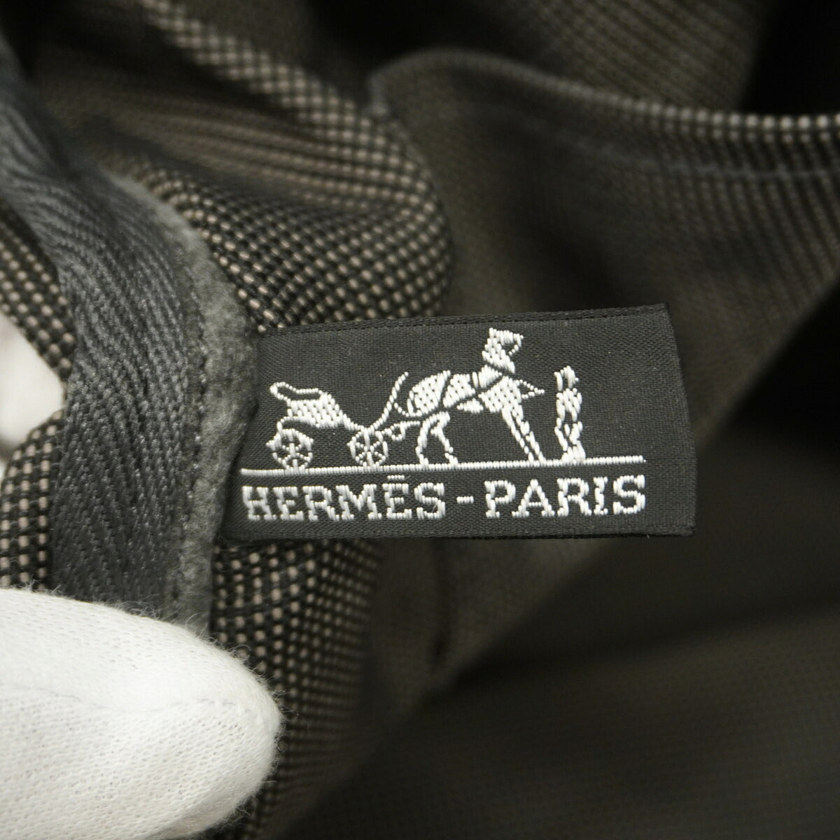 Hermes Gray Nylon Tote Bag (Pre-Owned)