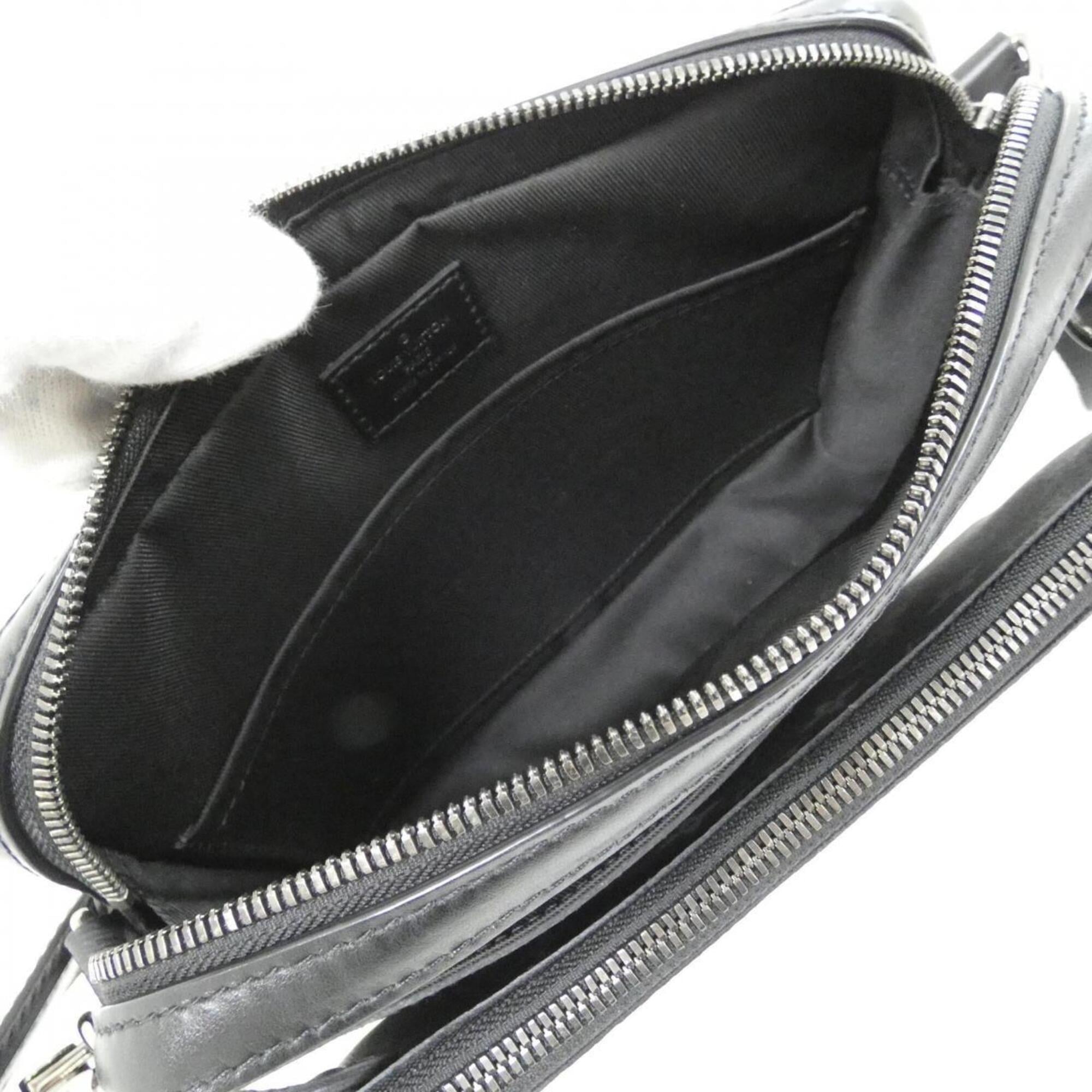 Louis Vuitton Black Coated Canvas Shoulder Bag (Pre-Owned)