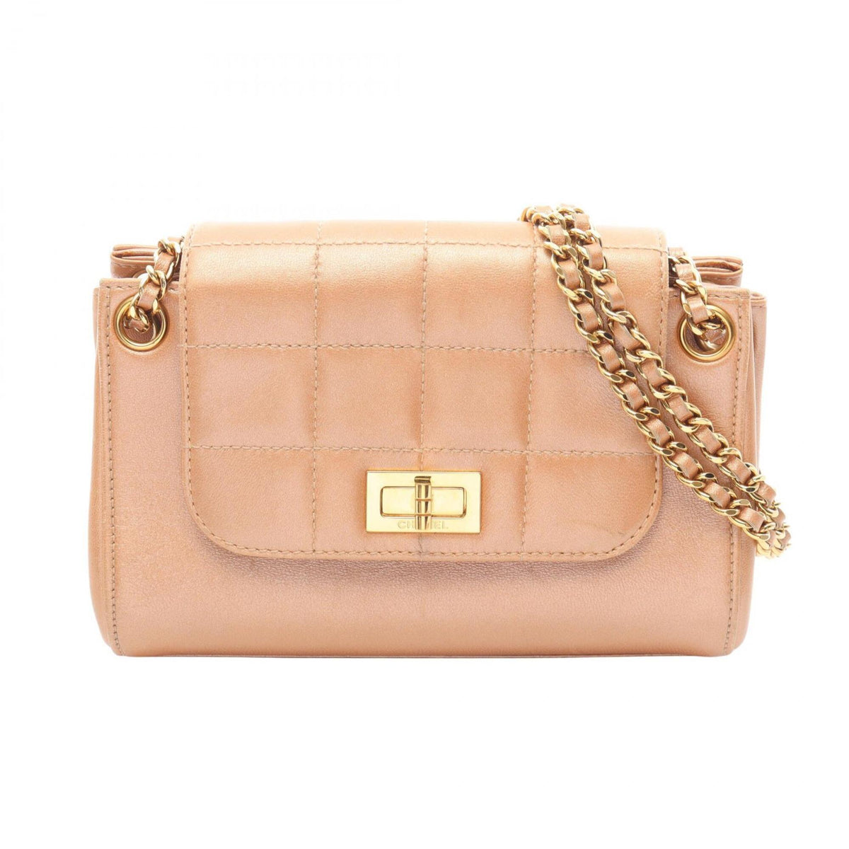Chanel Pink Leather Handbag Shoulder Bag (Pre-Owned)