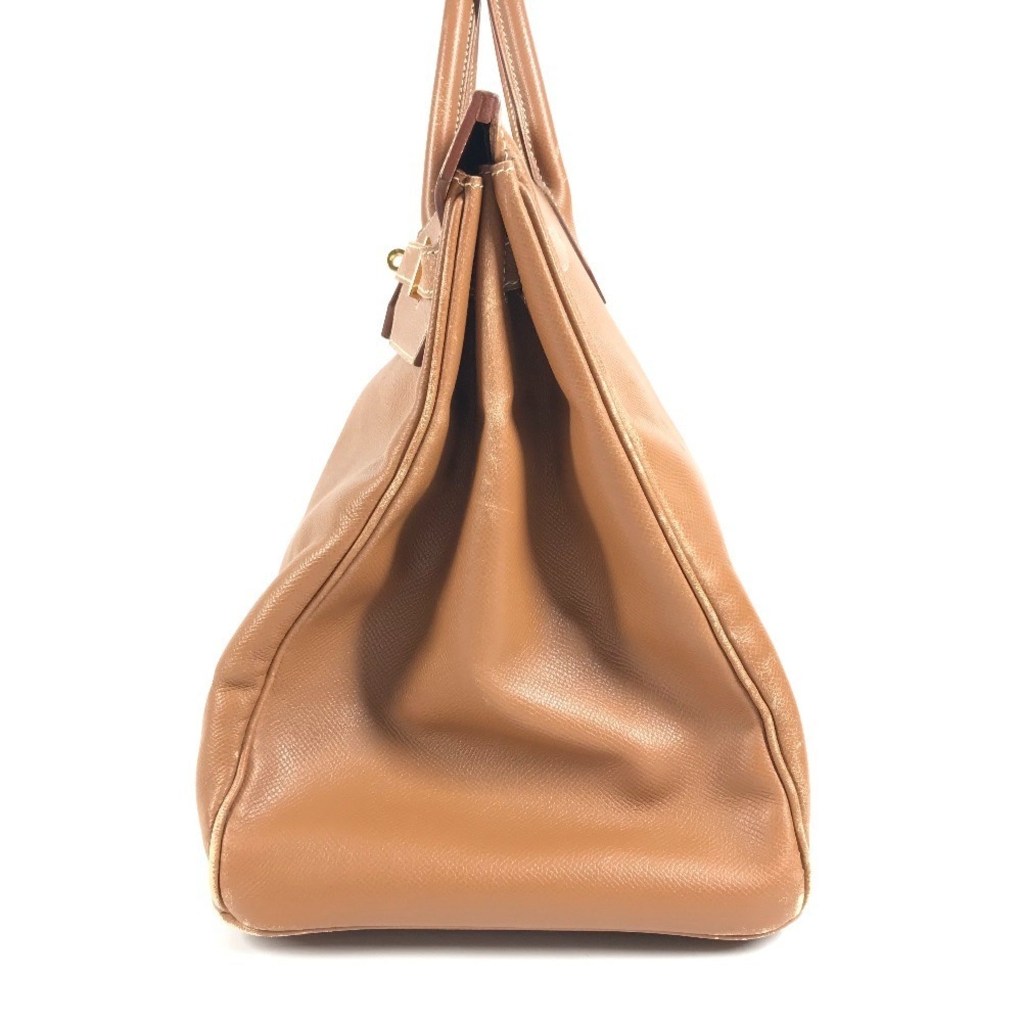 Hermes Birkin Brown Gold Brown Epsom Leather Handbag Tote Bag (Pre-Owned)