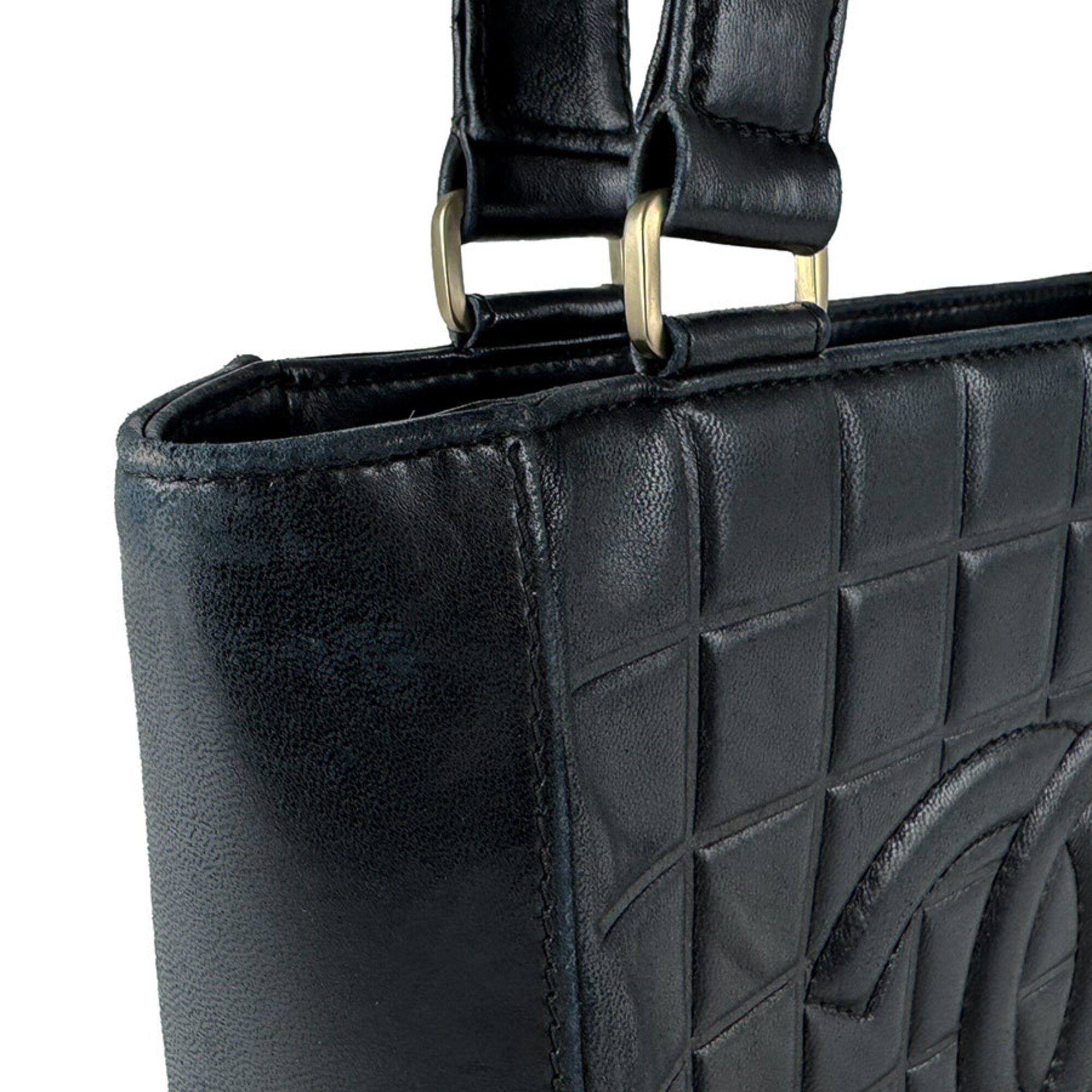 Chanel Black Leather Handbag (Pre-Owned)
