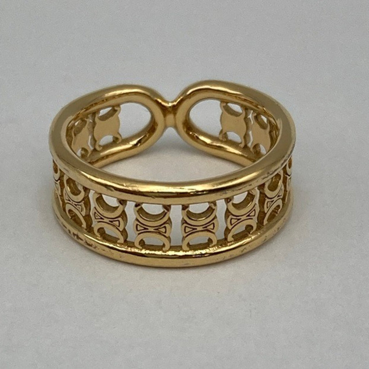 Celine Gold Metal Band Ring (Pre-Owned)