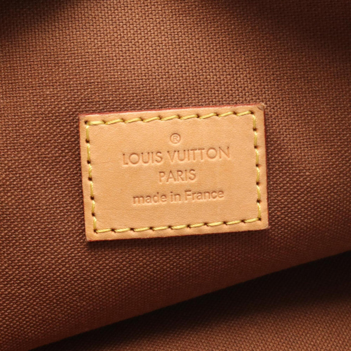 Louis Vuitton Brown Monogram Coated Canvas Leather Handbag Tote Bag (Pre-Owned)