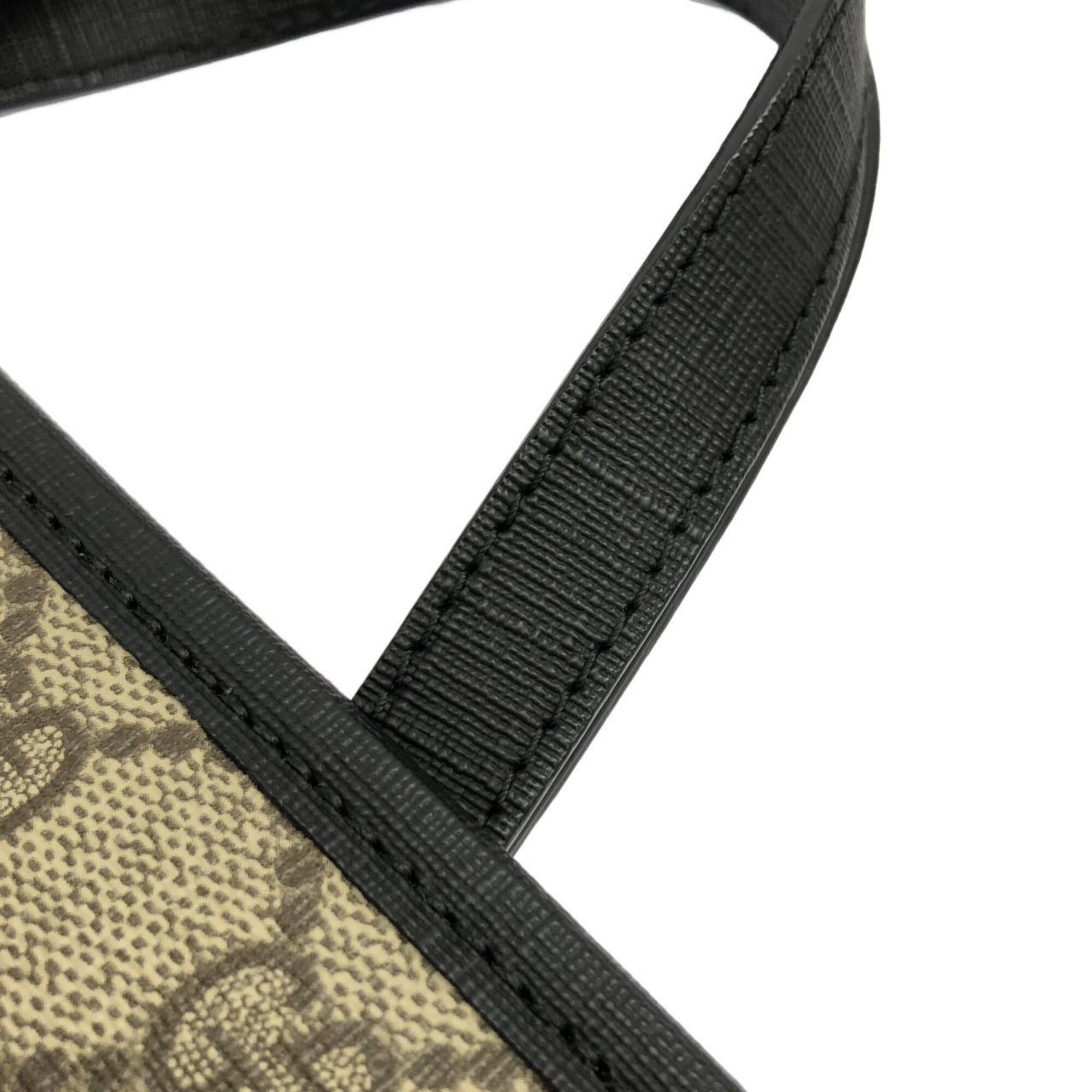 Gucci Beige Black Gg Supreme Canvas Handbag (Pre-Owned)