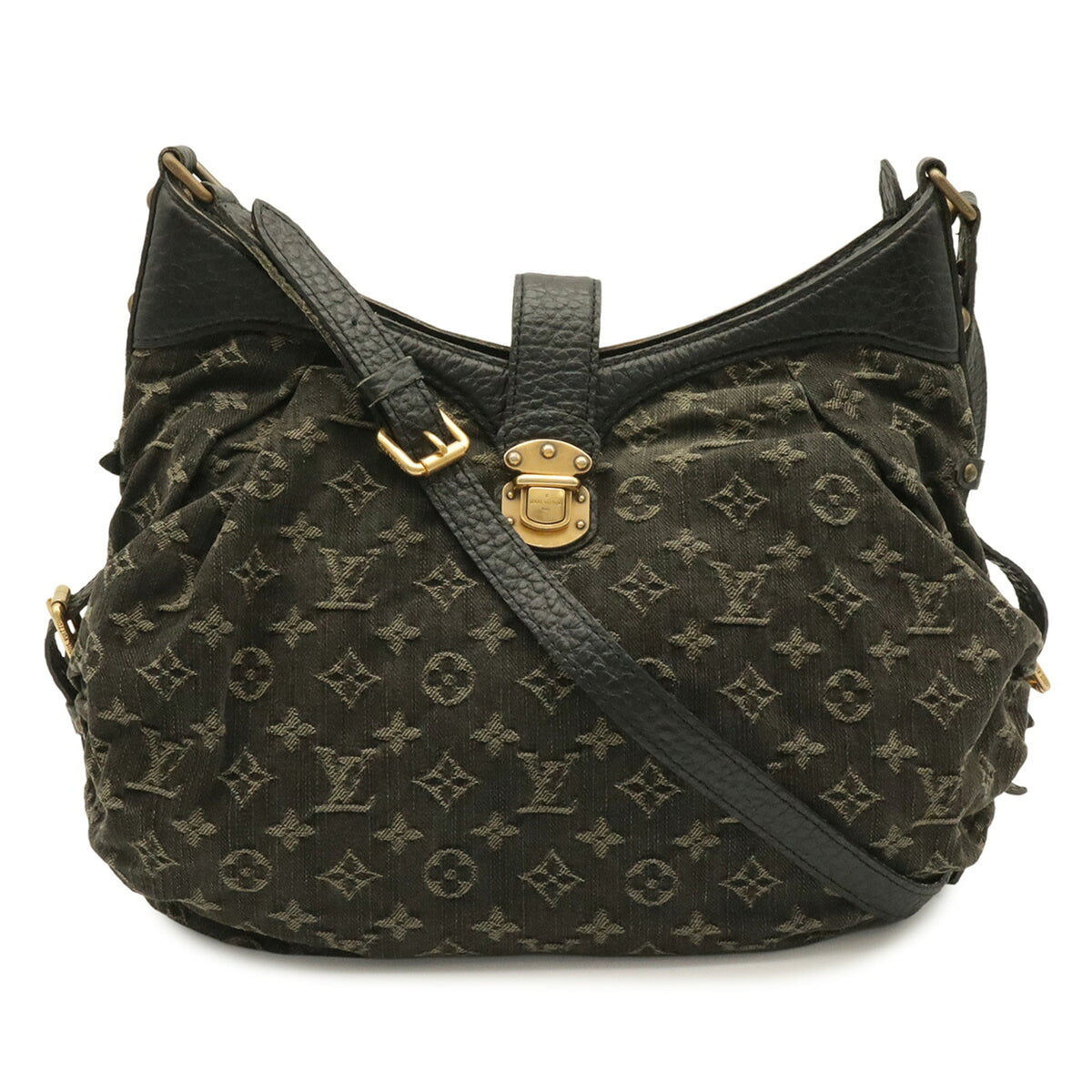 Louis Vuitton Black Monogram Noir Monogram Denim Shoulder Bag (Pre-Owned)