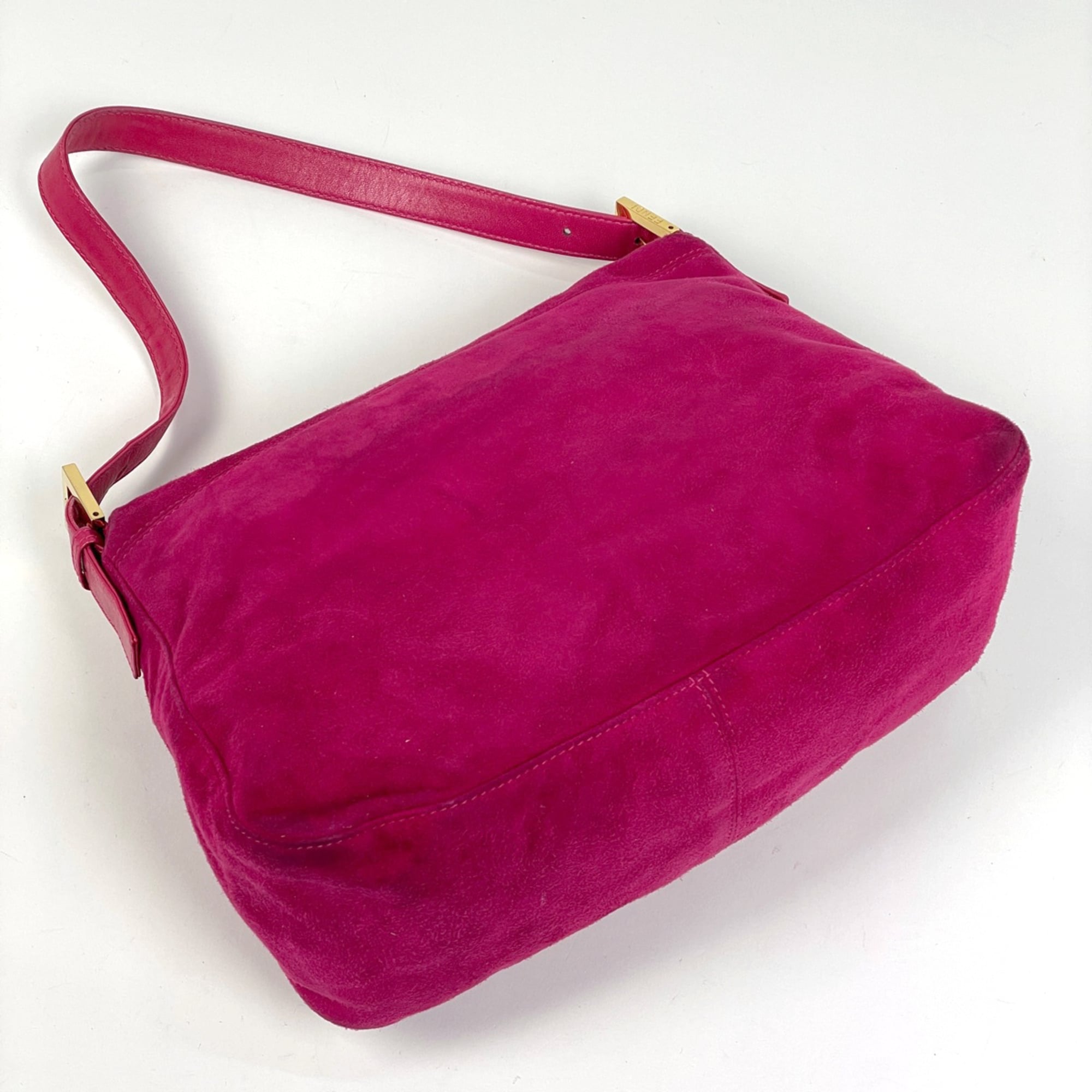 Fendi Pink Suede Leather Shoulder Bag (Pre-Owned)