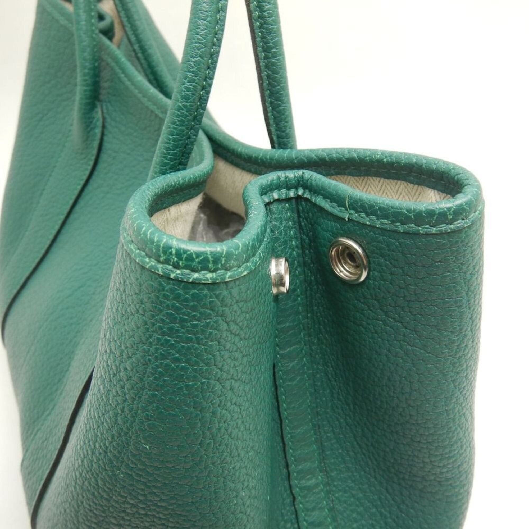 Hermes Garden Green Negonda Leather Handbag (Pre-Owned)