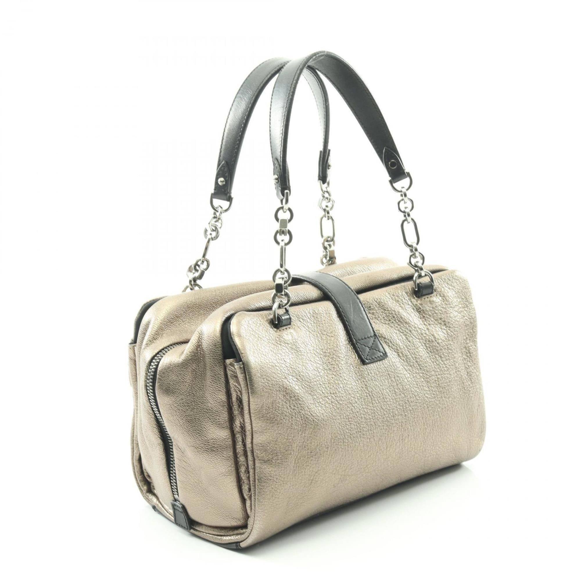 Loewe Black Gold Leather Handbag (Pre-Owned)