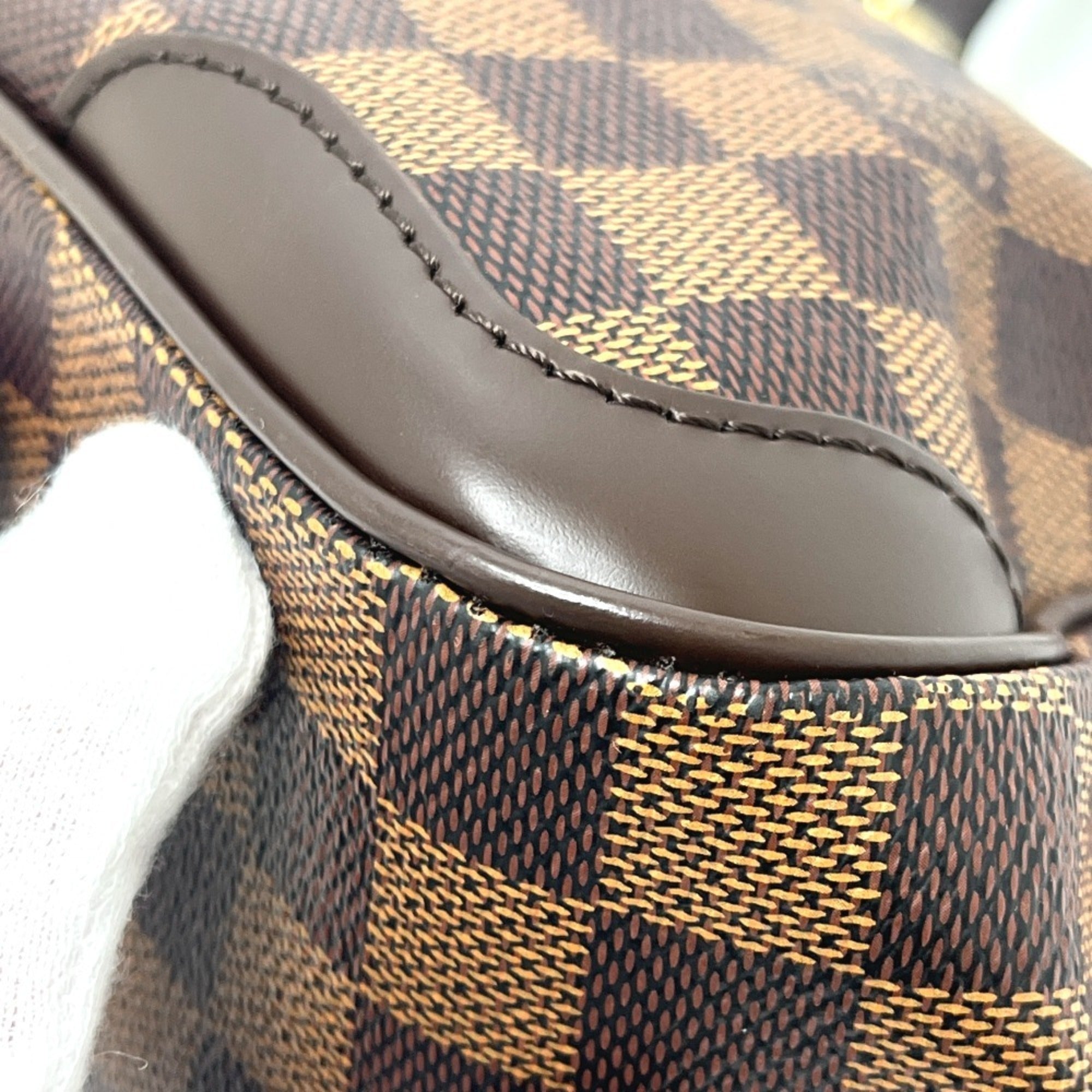 Louis Vuitton Brown Ebene Damier Canvas Shoulder Bag Tote Bag (Pre-Owned)