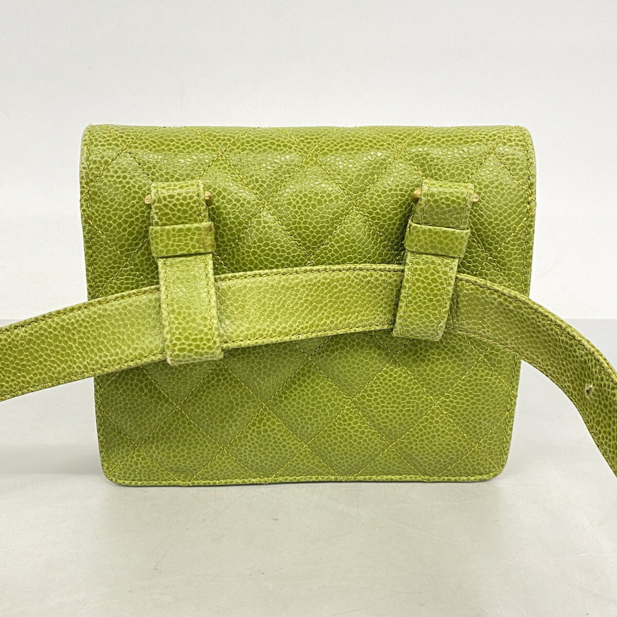 Chanel Moss Green Grained Calfskin Fanny Pack (Pre-Owned)