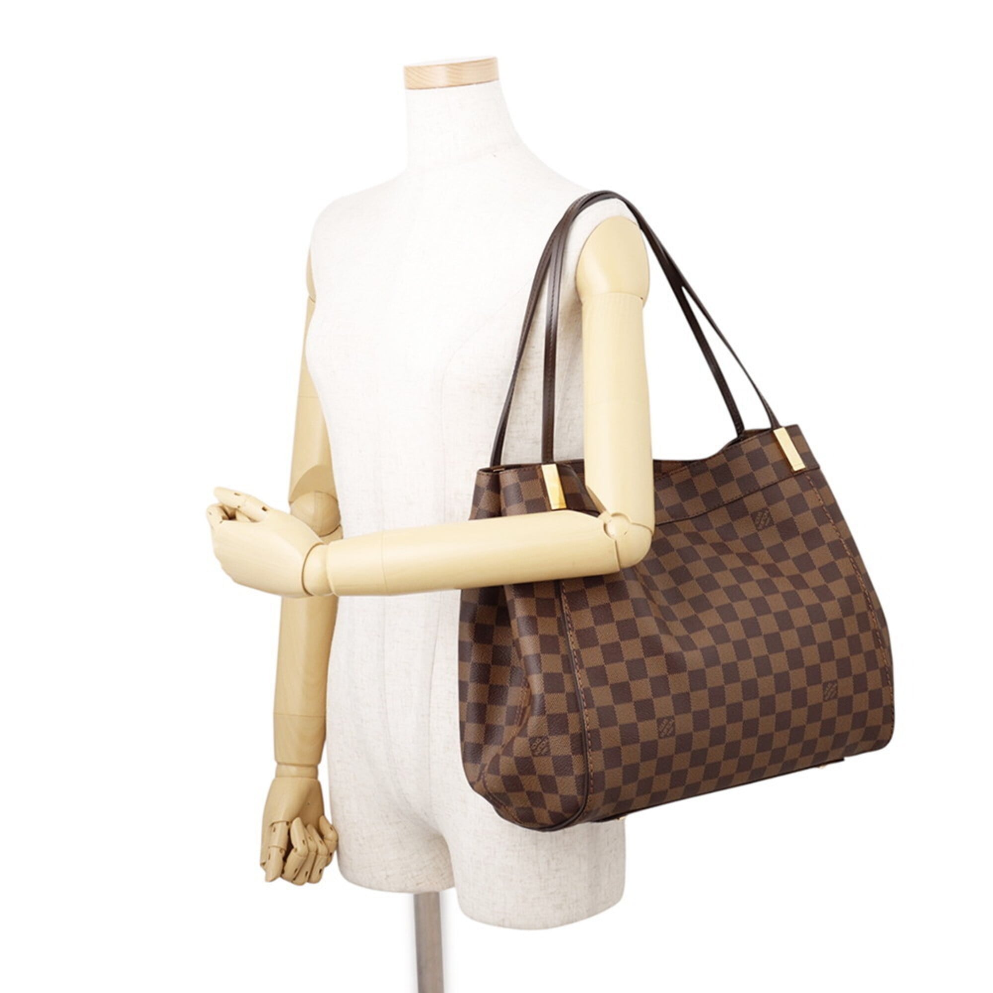 Louis Vuitton Damier Brown Damier Canvas Ebene Shoulder Bag Tote Bag (Pre-Owned)