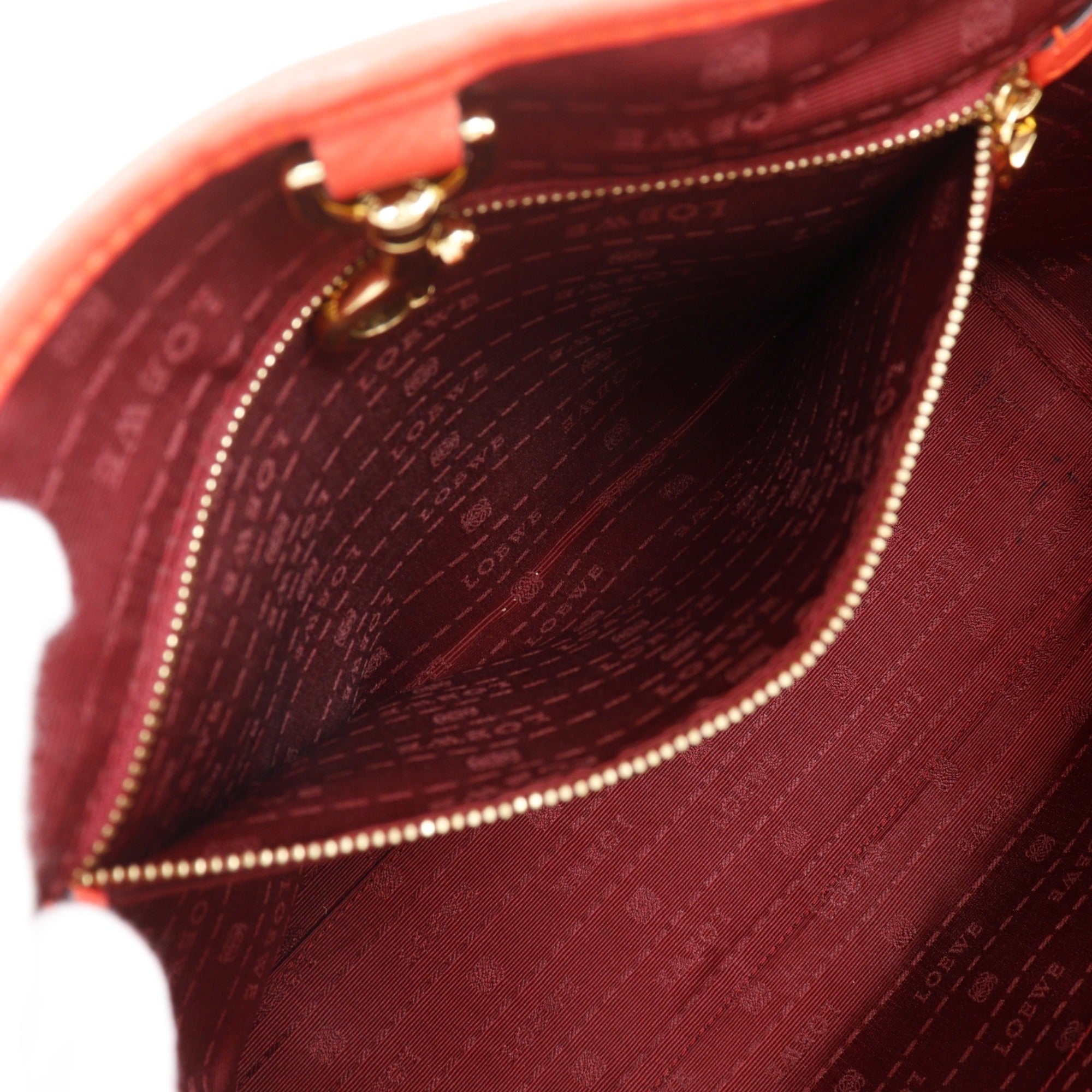 Loewe Red Color Leather Tote Bag (Pre-Owned)