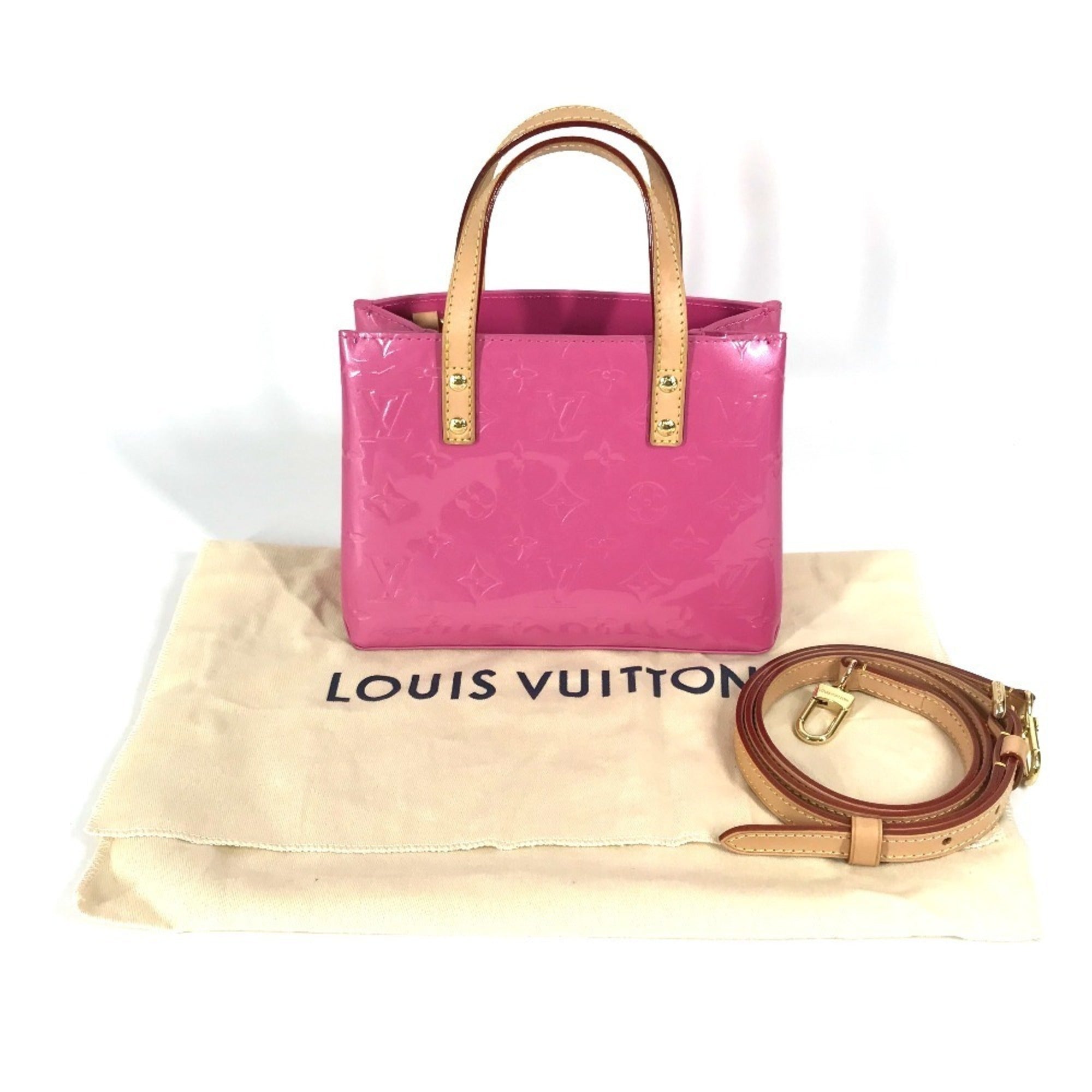 Louis Vuitton Pink Monogram Vernis Handbag Shoulder Bag Tote Bag (Pre-Owned)