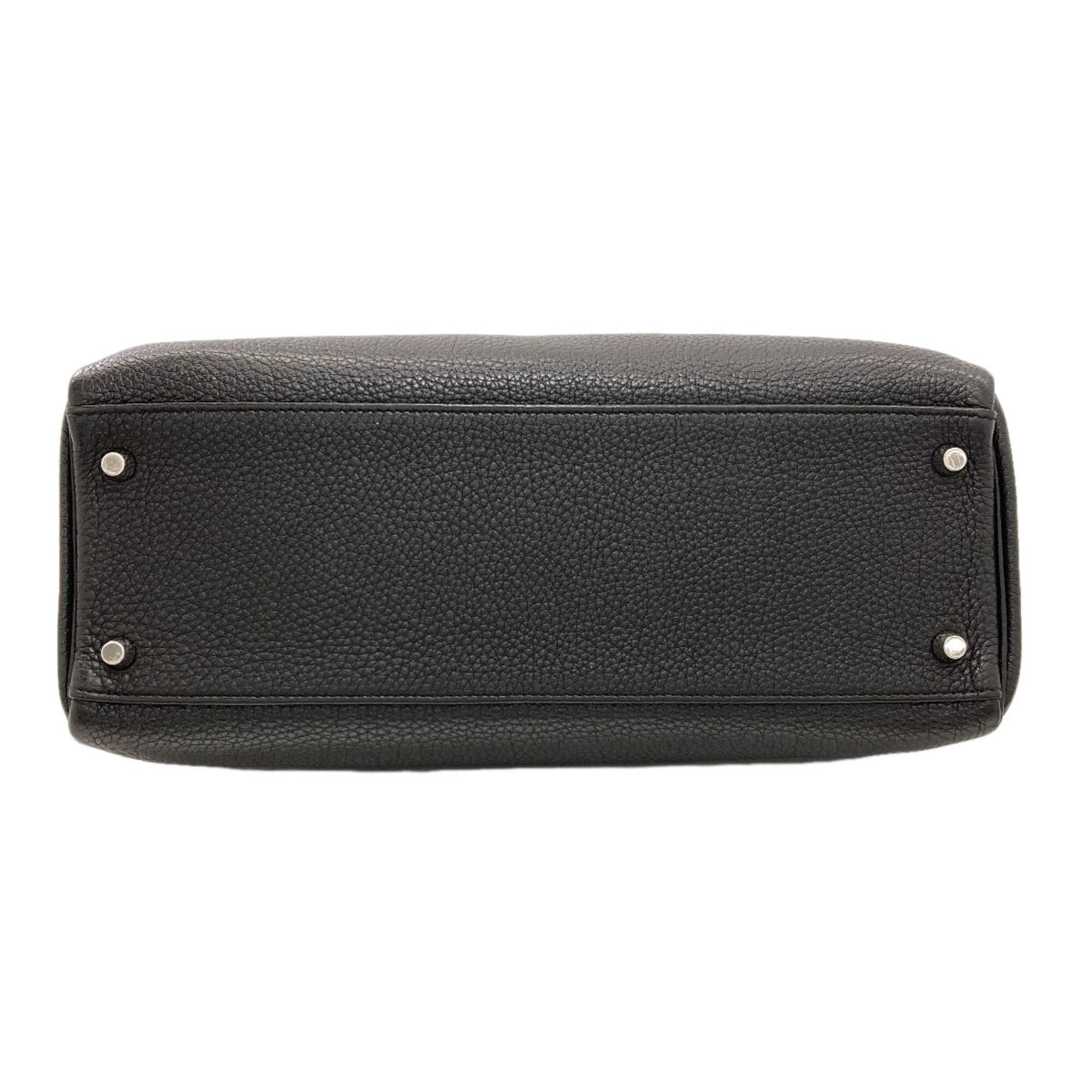 Hermes Kelly Black Togo Leather Handbag (Pre-Owned)