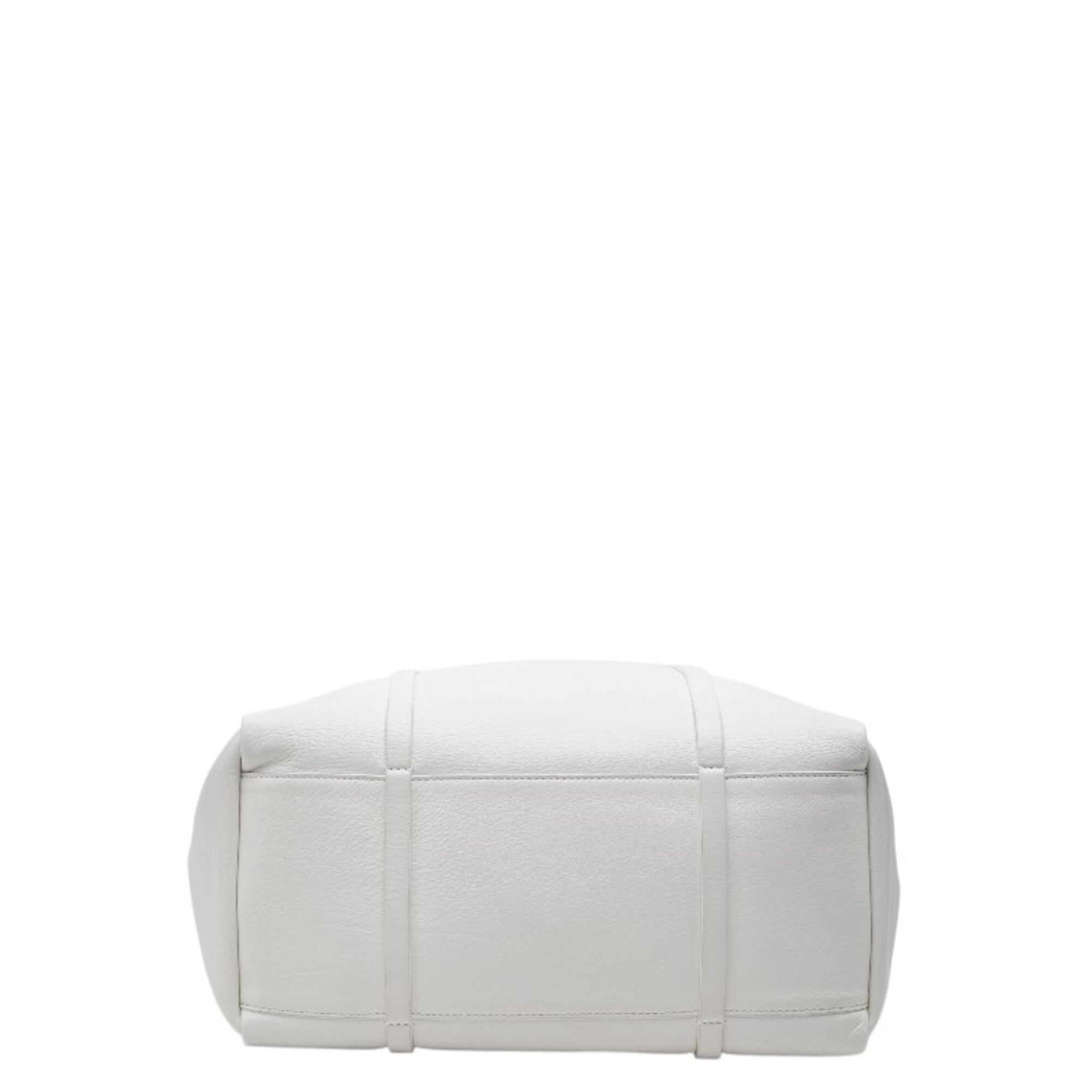 Balenciaga White Leather Shoulder Bag Tote Bag (Pre-Owned)