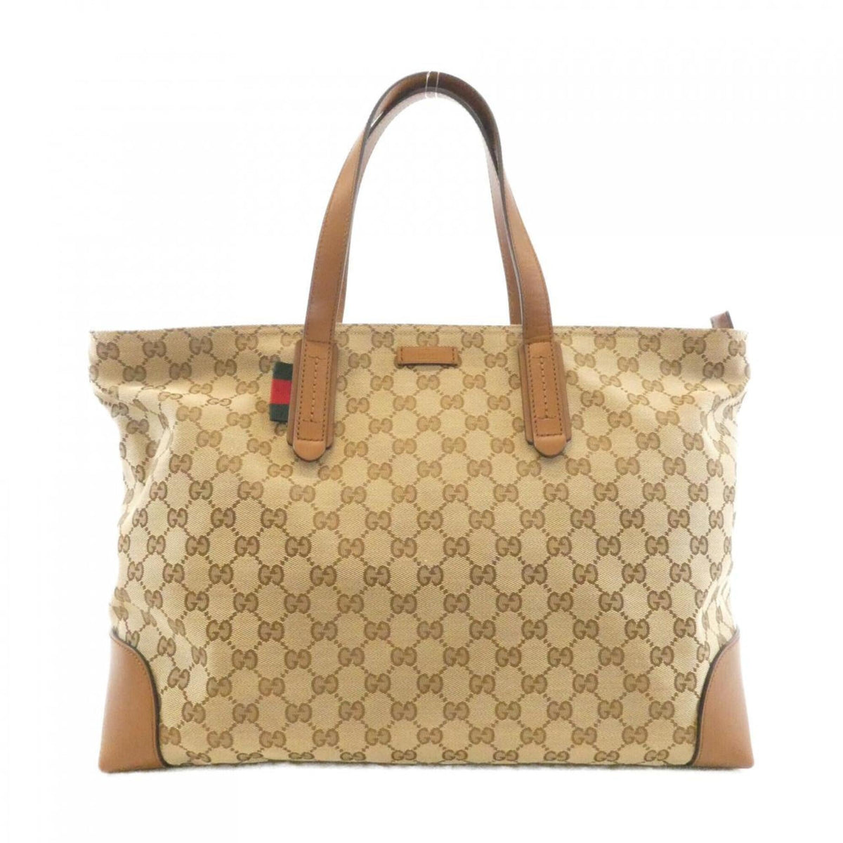 Gucci Beige Gg Canvas Handbag (Pre-Owned)