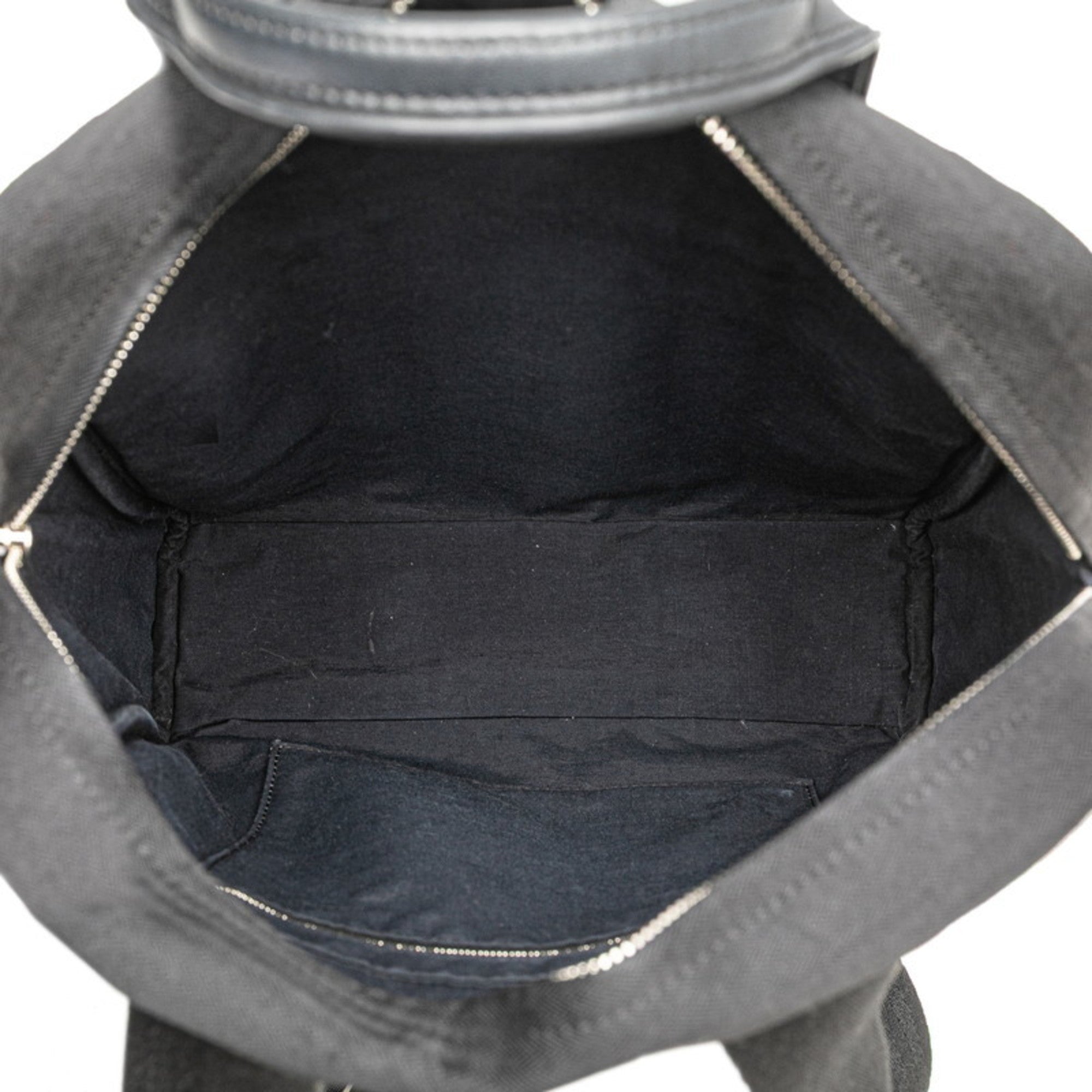 Hermes Acapulco Black Toile Chevron Backpack (Pre-Owned)