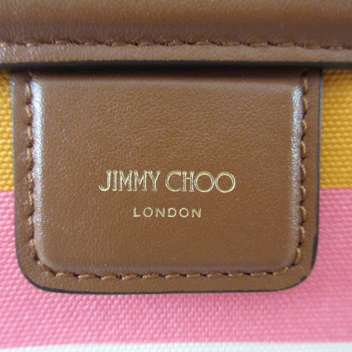 Jimmy Choo Multi-Color Canvas Clutch Bag Handbag Pouch (Pre-Owned)