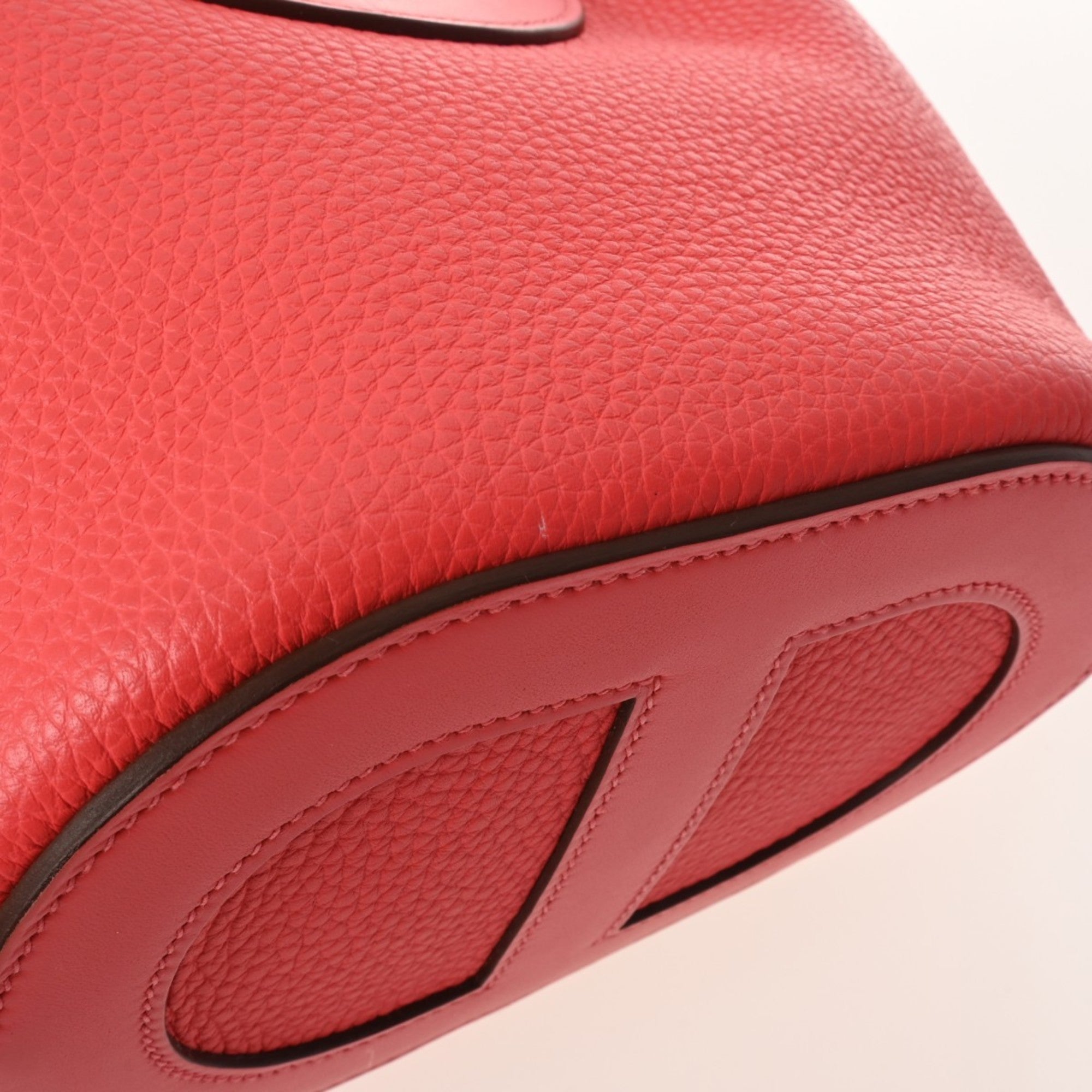 Hermes Orange Red Orange Taurillon Clemence Leather Handbag (Pre-Owned)