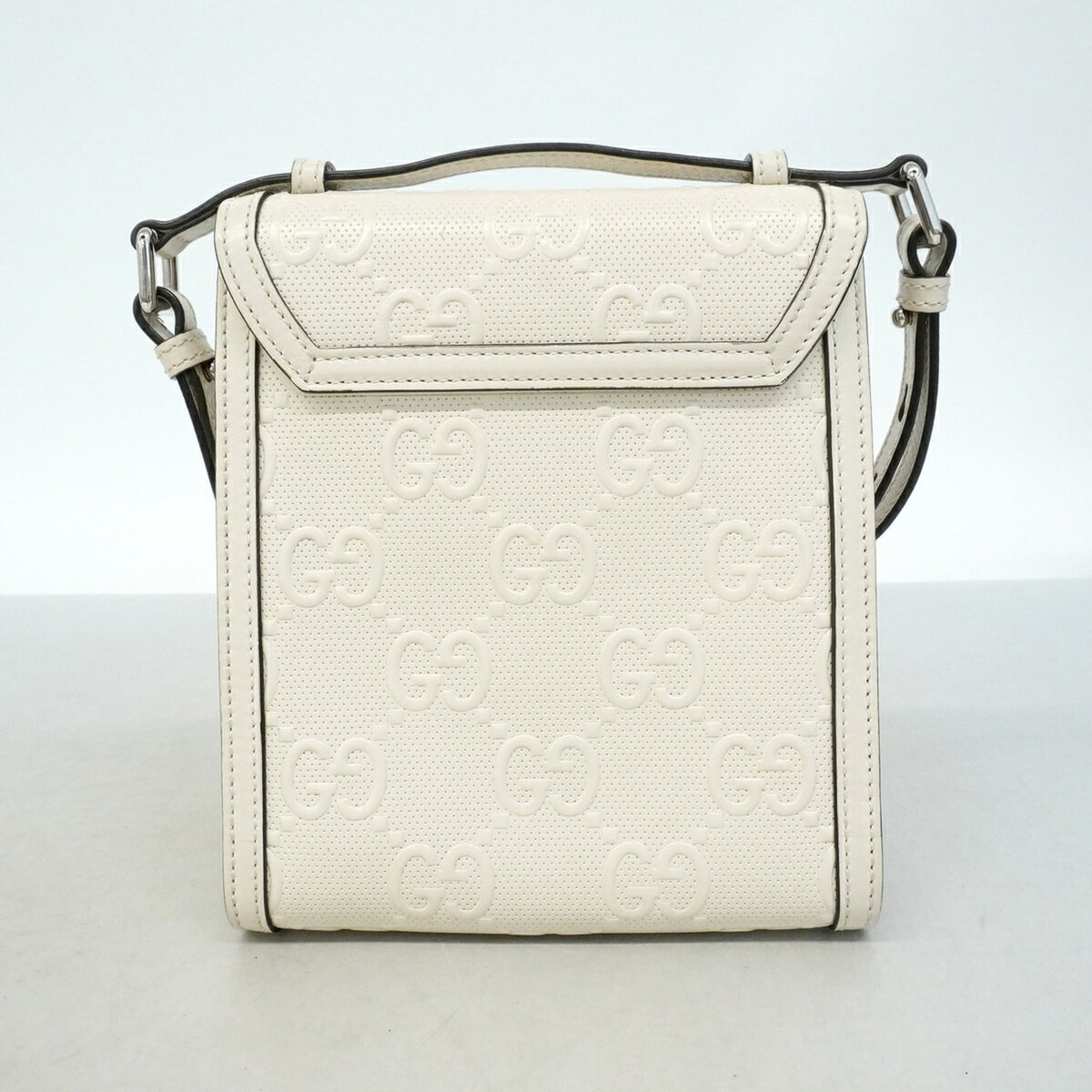 Gucci White Leather Shoulder Bag (Pre-Owned)