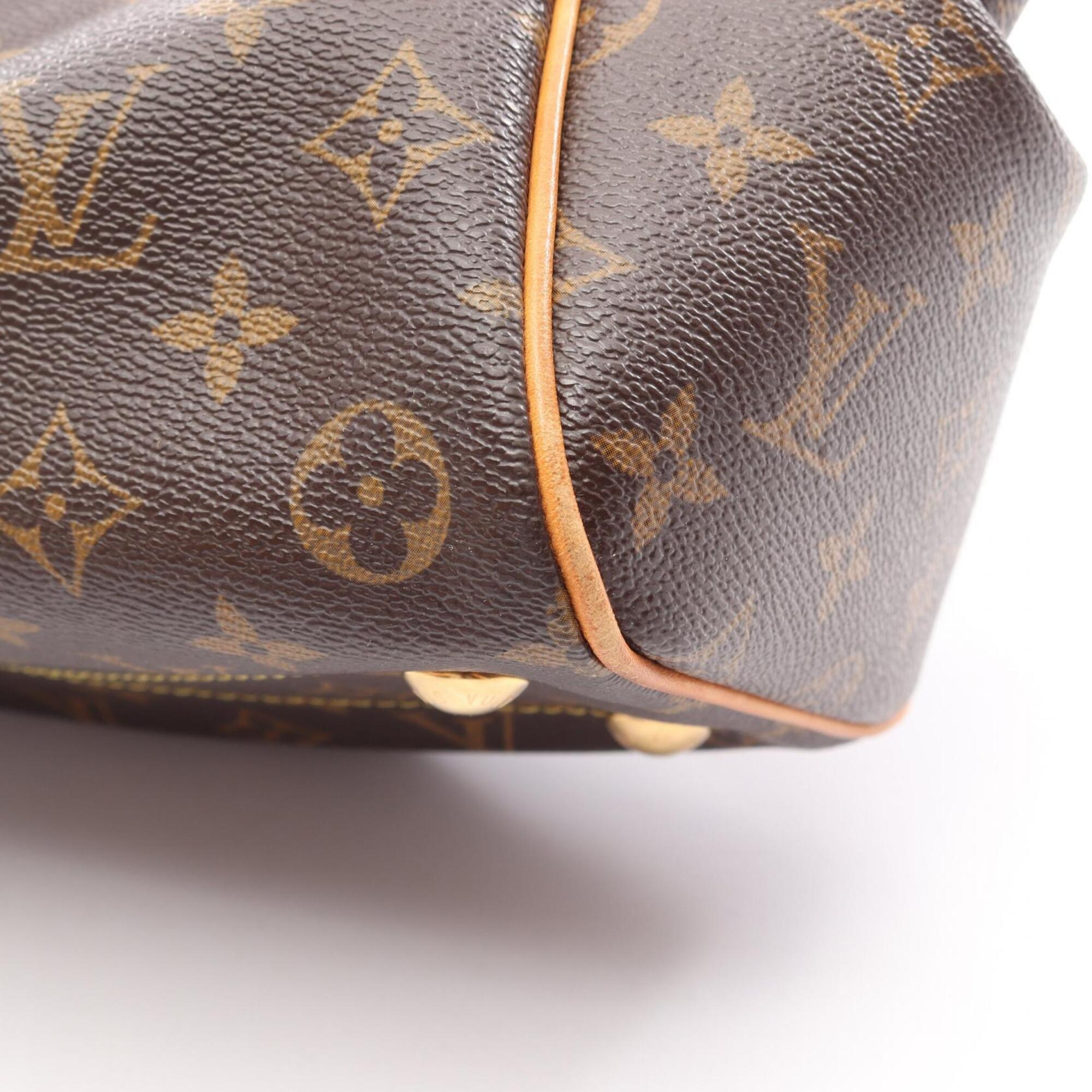 Louis Vuitton Brown Coated Canvas Leather Monogram Handbag (Pre-Owned)