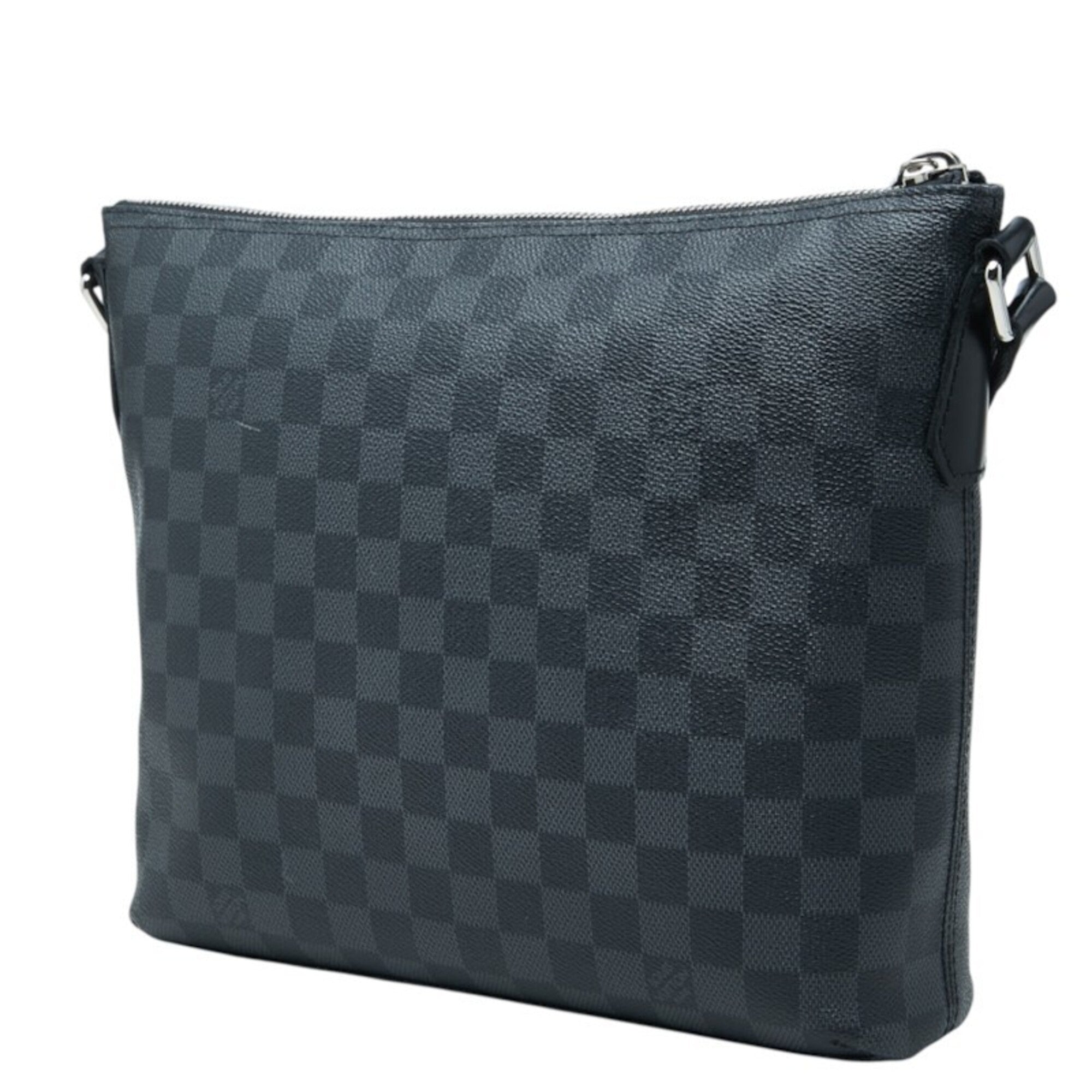 Louis Vuitton Black Gray Pvc Leather Shoulder Bag (Pre-Owned)