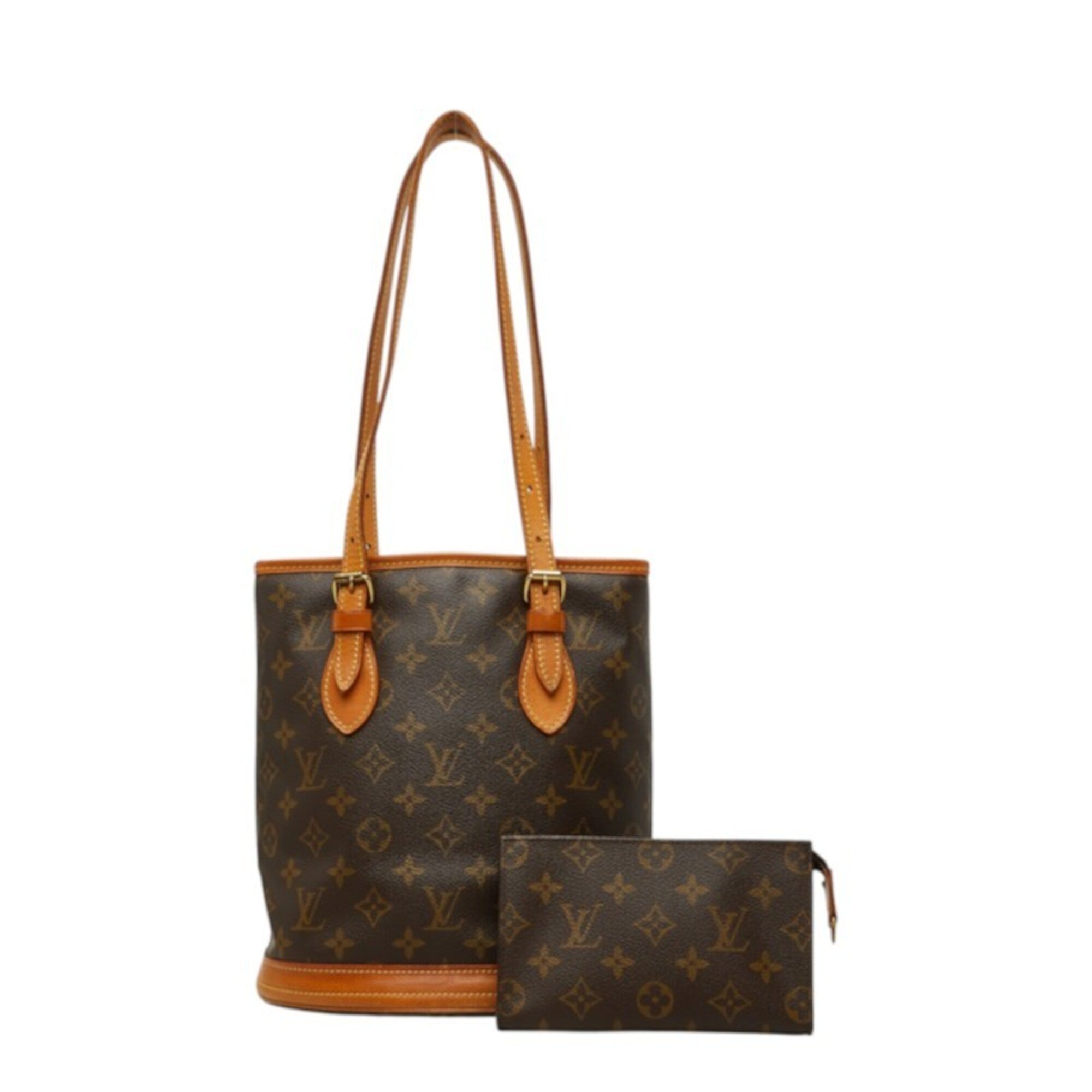 Louis Vuitton Brown Pvc Leather Pouch Shoulder Bag (Pre-Owned)
