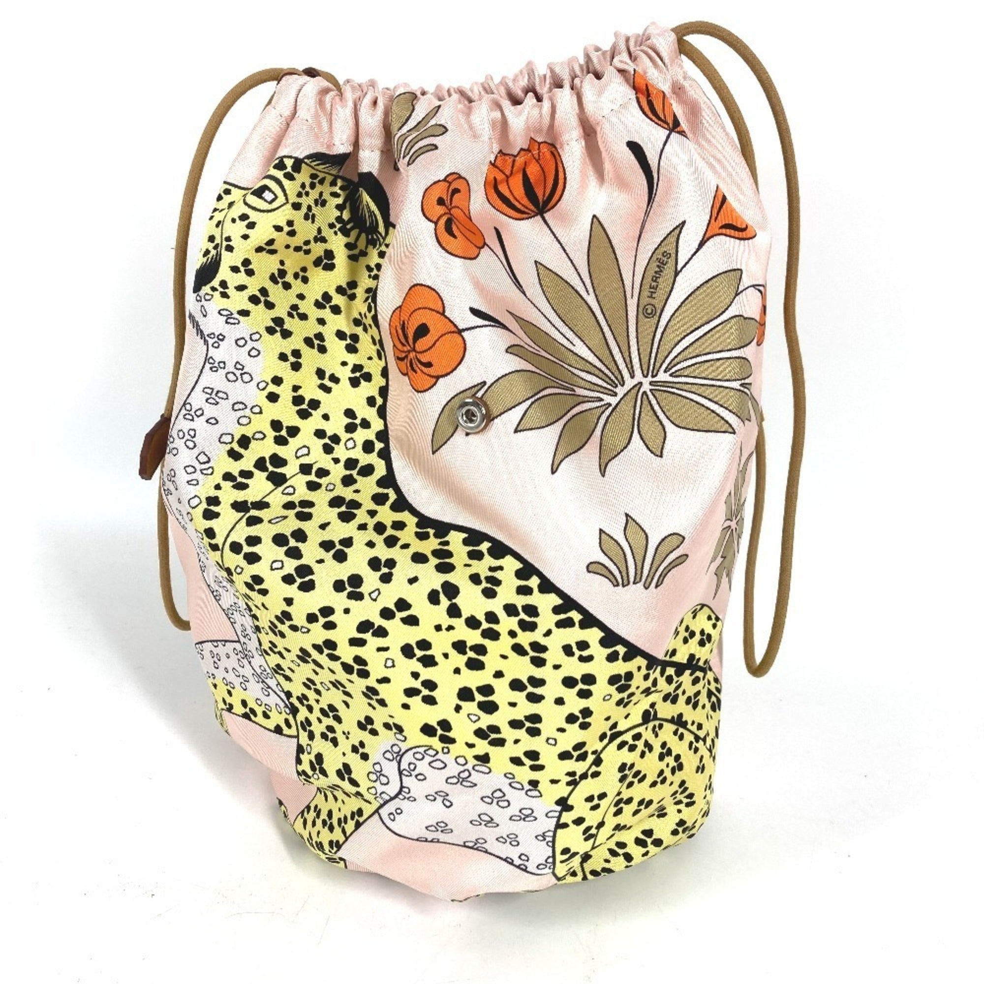 Hermes Pink Silk Handbag Pouch (Pre-Owned)