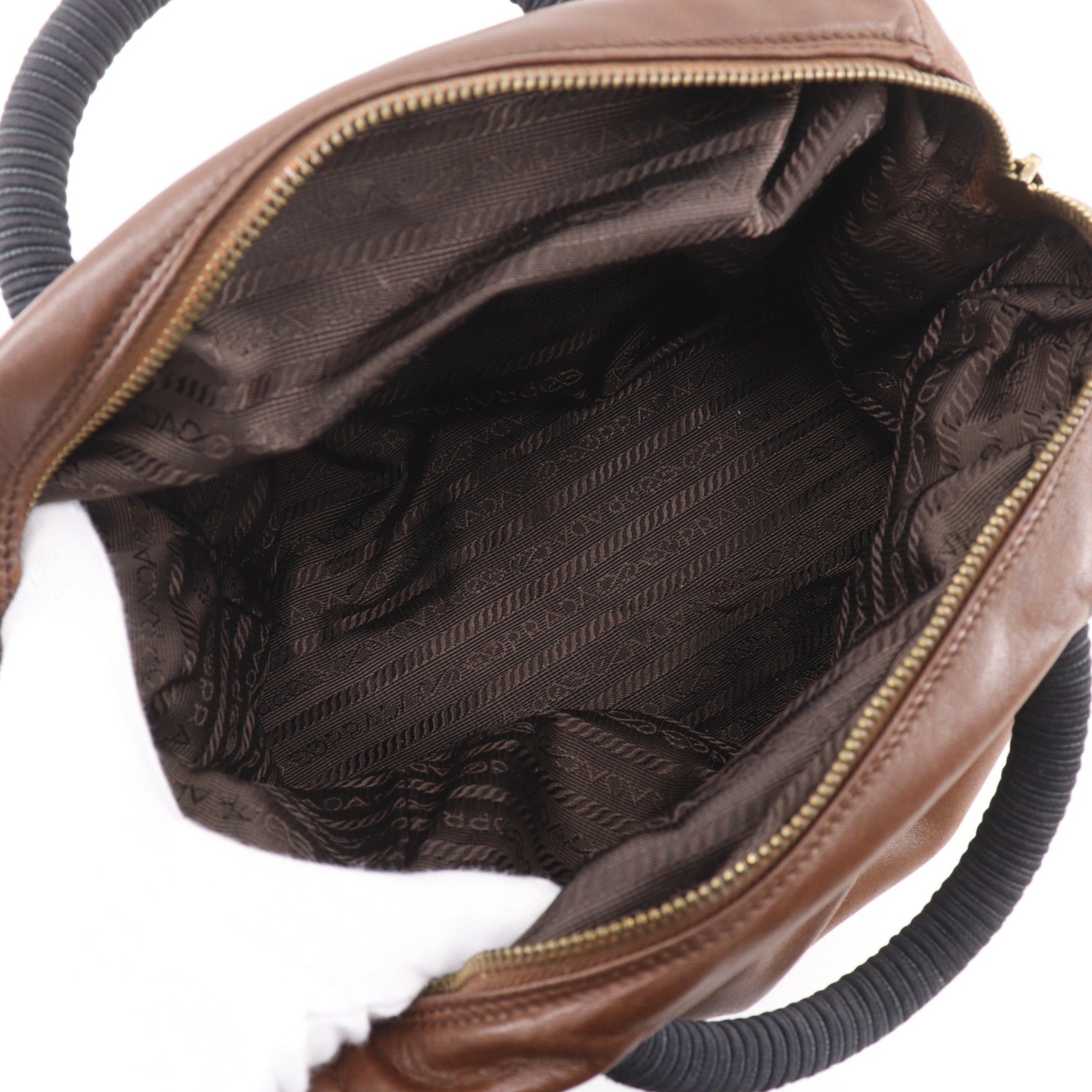 Prada Brown Leather Handbag (Pre-Owned)