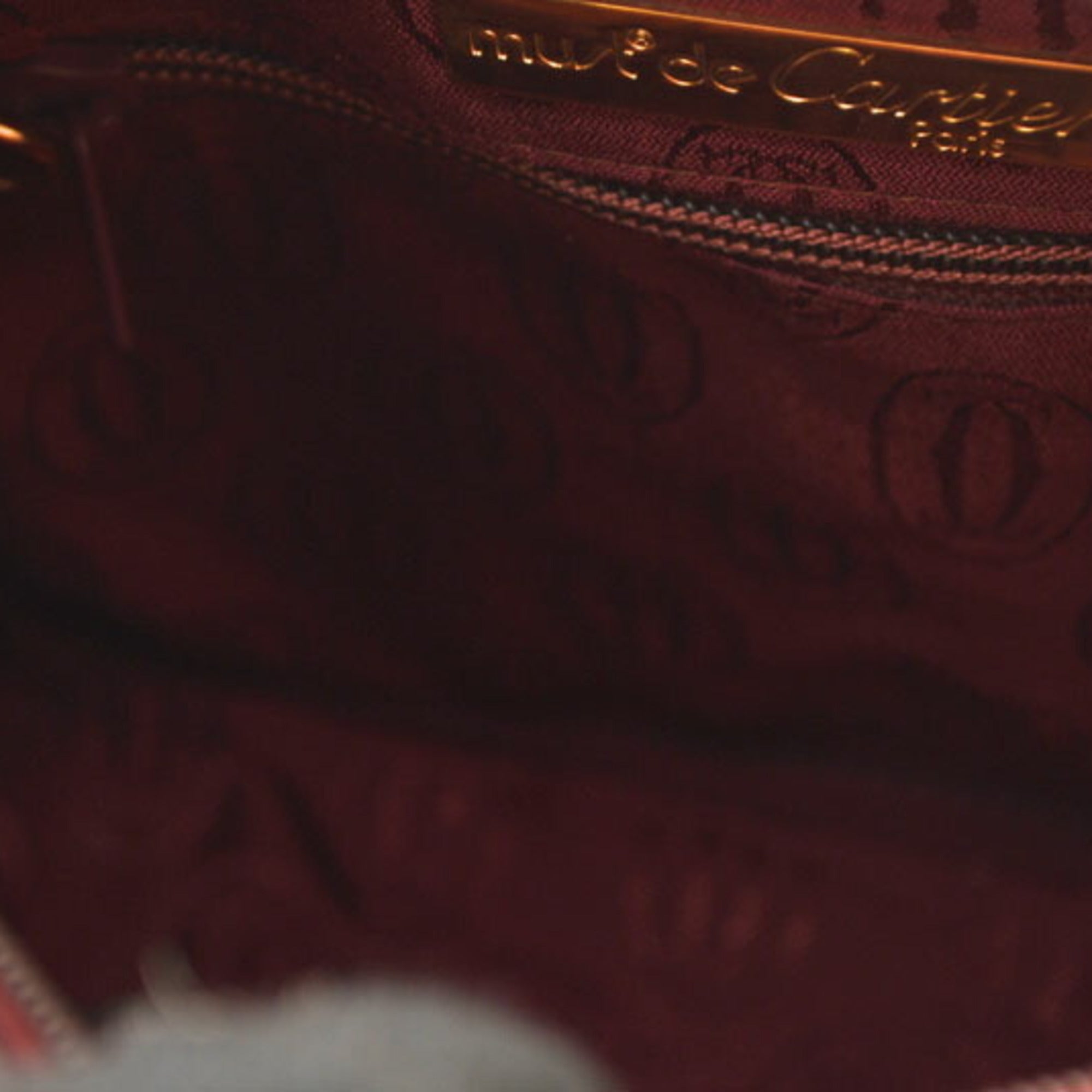 Cartier Must Bordeaux Leather Shoulder Bag (Pre-Owned)