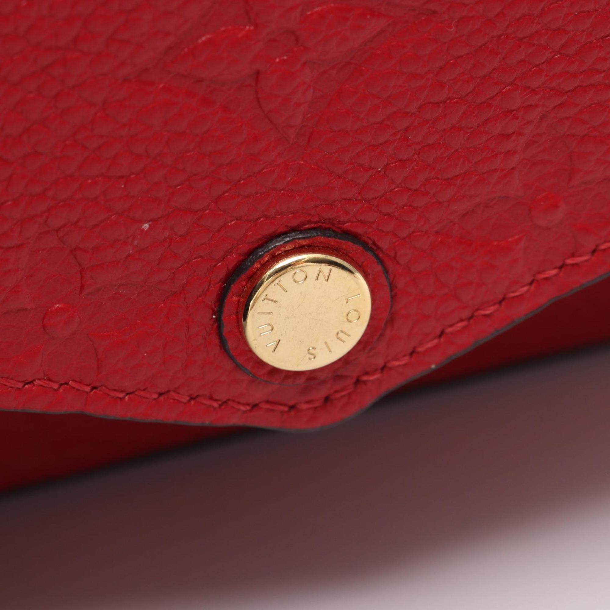 Louis Vuitton Red Color Sacrlet Monogram Empreinte Pochette Shoulder Bag (Pre-Owned)