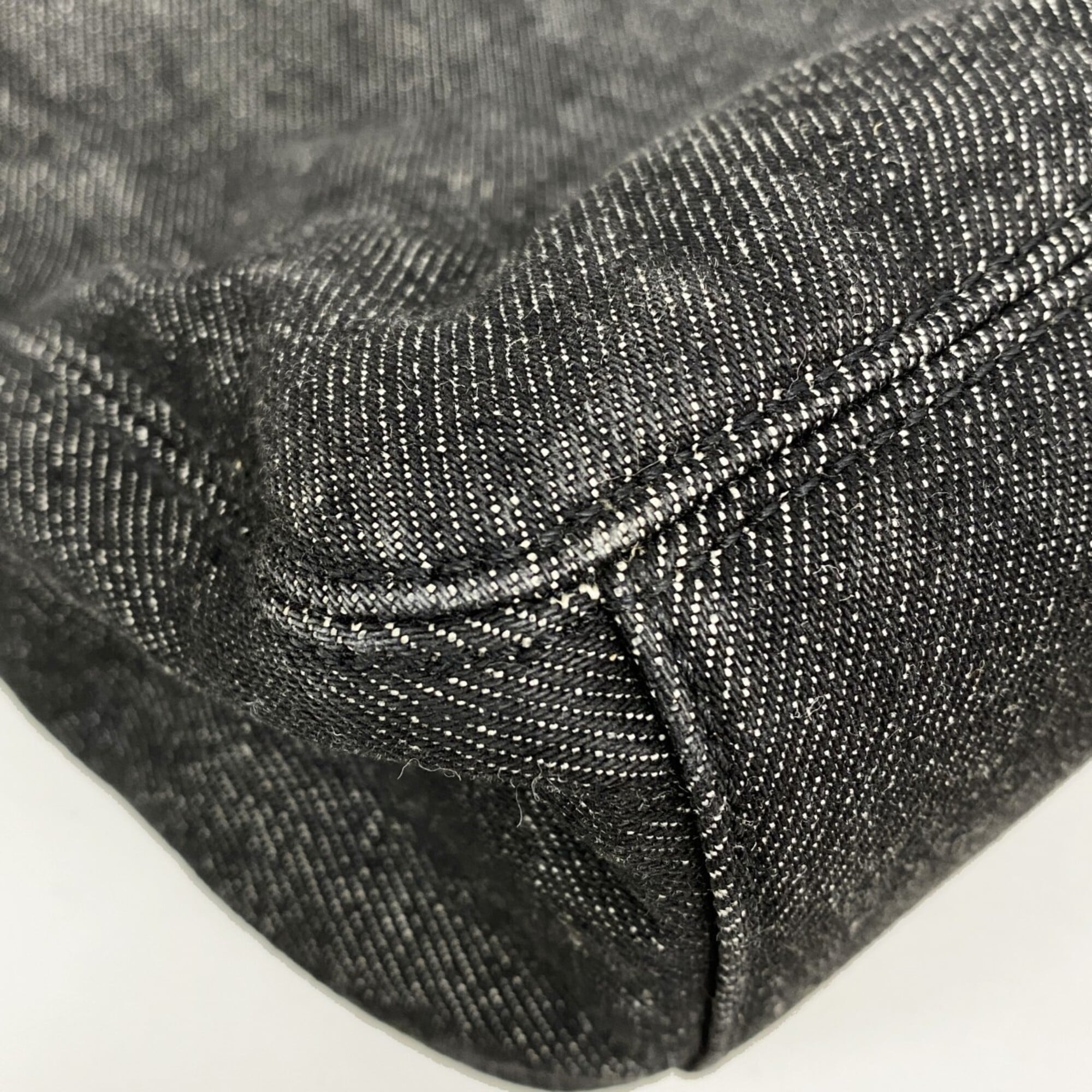 Chanel Black Brown Denim Tote Bag (Pre-Owned)