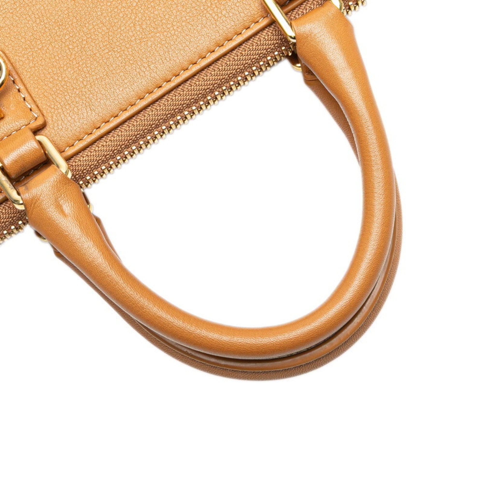 Loewe Brown Leather Handbag Shoulder Bag (Pre-Owned)