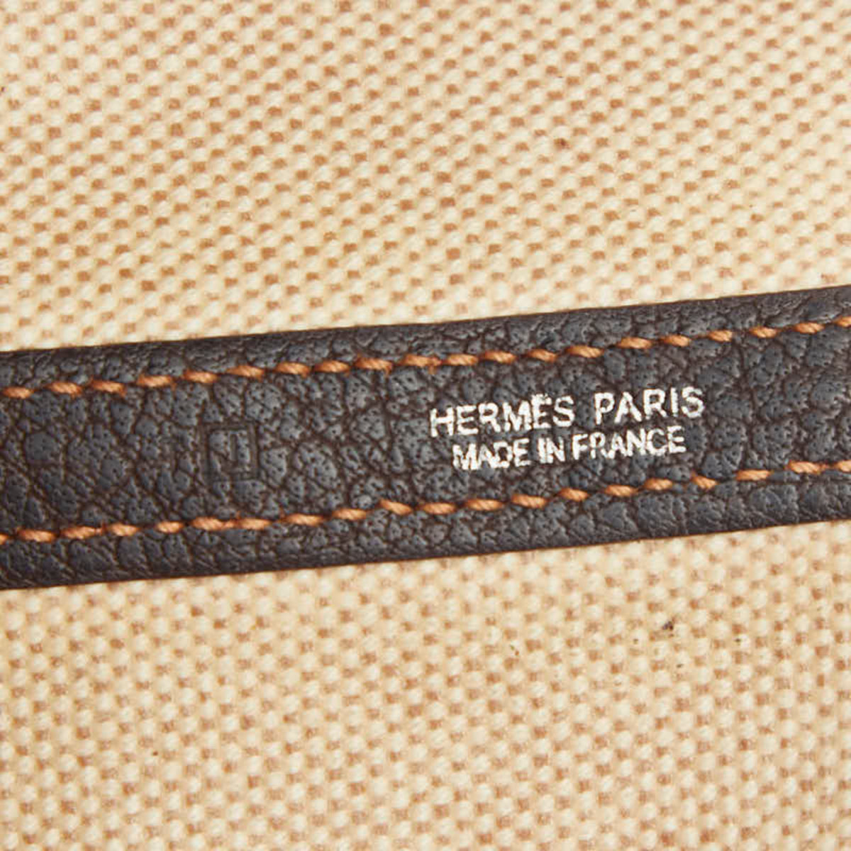 Hermes Brown Marron Toile H Canvas Leather Tote Bag (Pre-Owned)