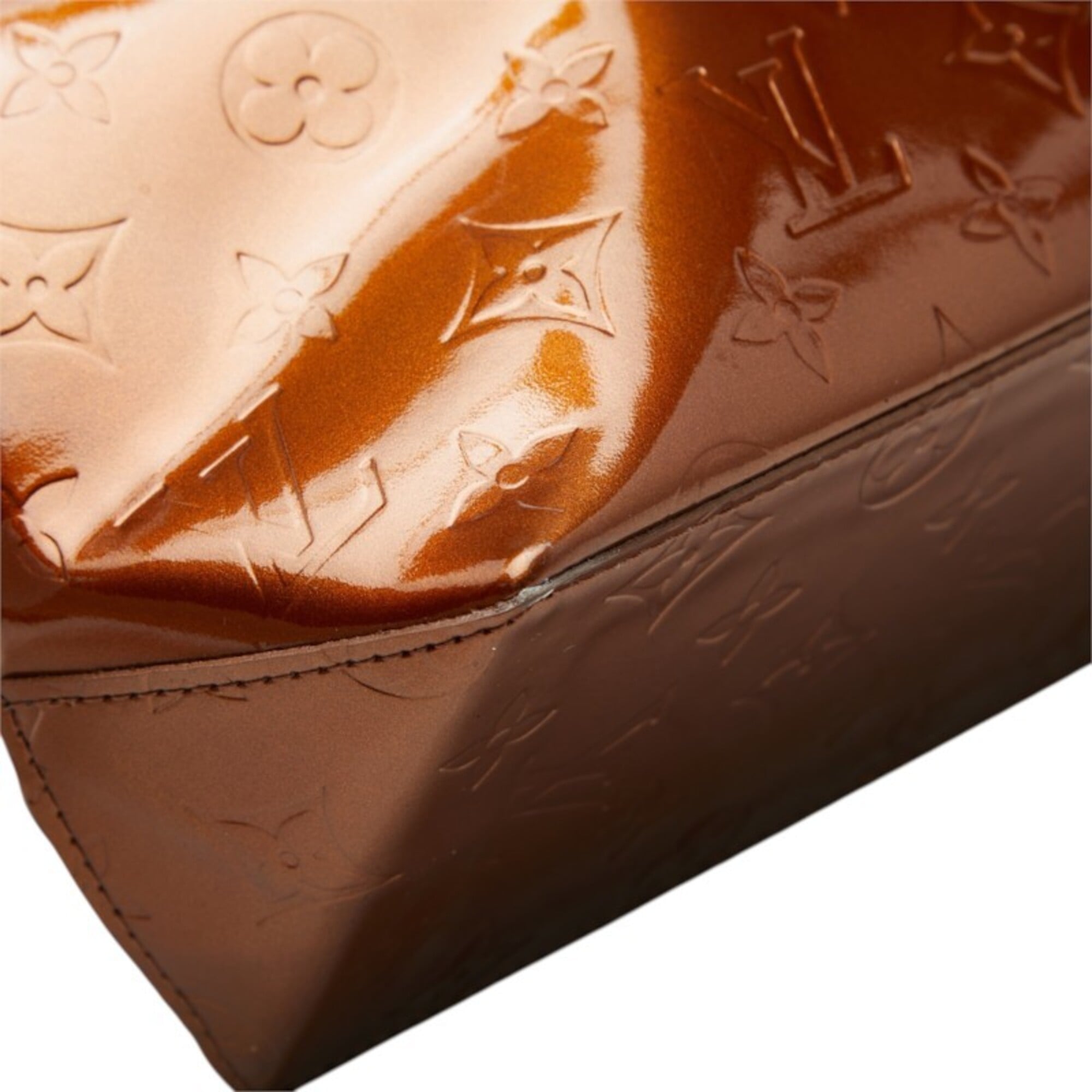 Louis Vuitton Bronze Brown Patent Leather Handbag (Pre-Owned)