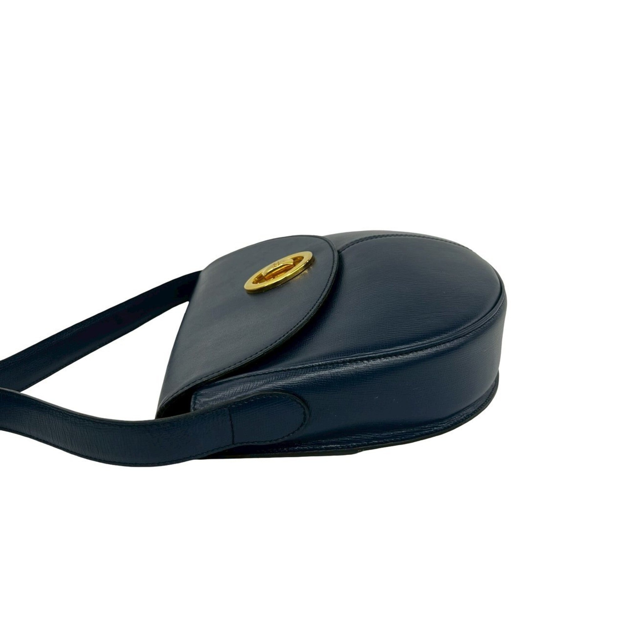 Christian Dior Navy Leather Shoulder Bag (Pre-Owned)