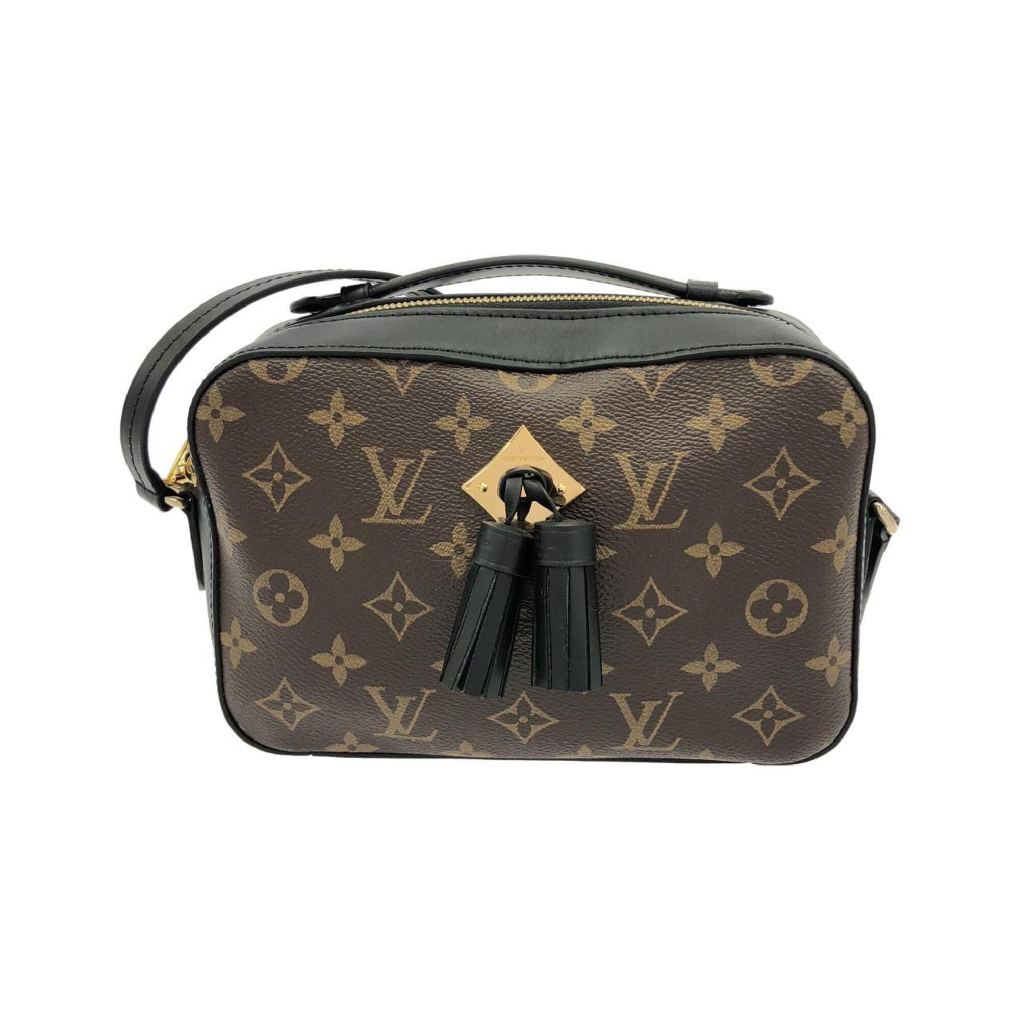 Louis Vuitton Black Marron Coated Canvas Leather Shoulder Bag (Pre-Owned)