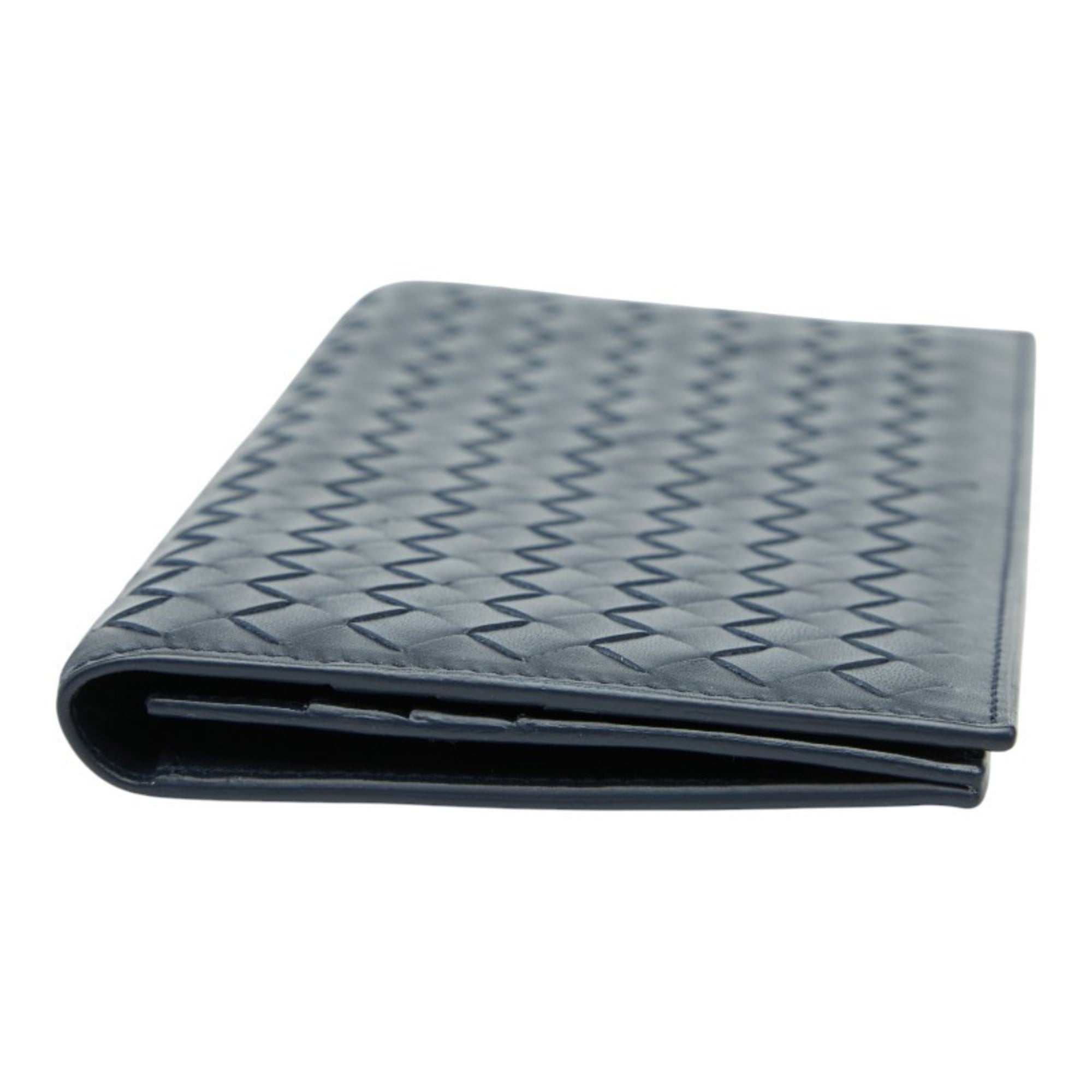 Bottega Veneta Navy Leather Wallet (Bi-Fold) (Pre-Owned)