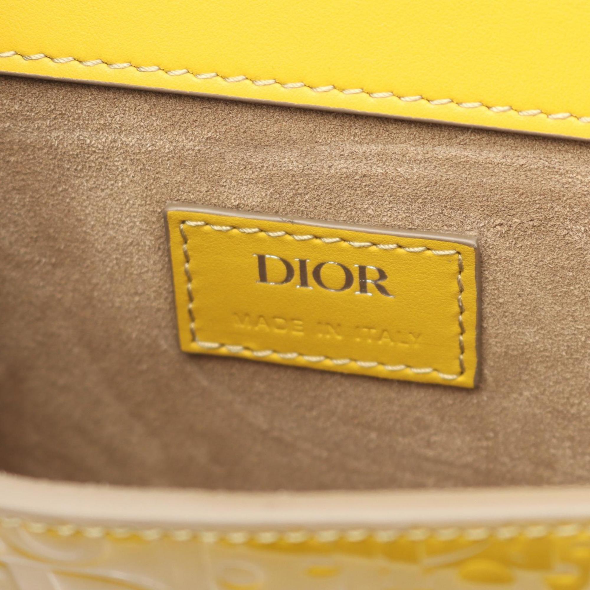 Christian Dior Yellow Patent Leather Shoulder Bag (Pre-Owned)