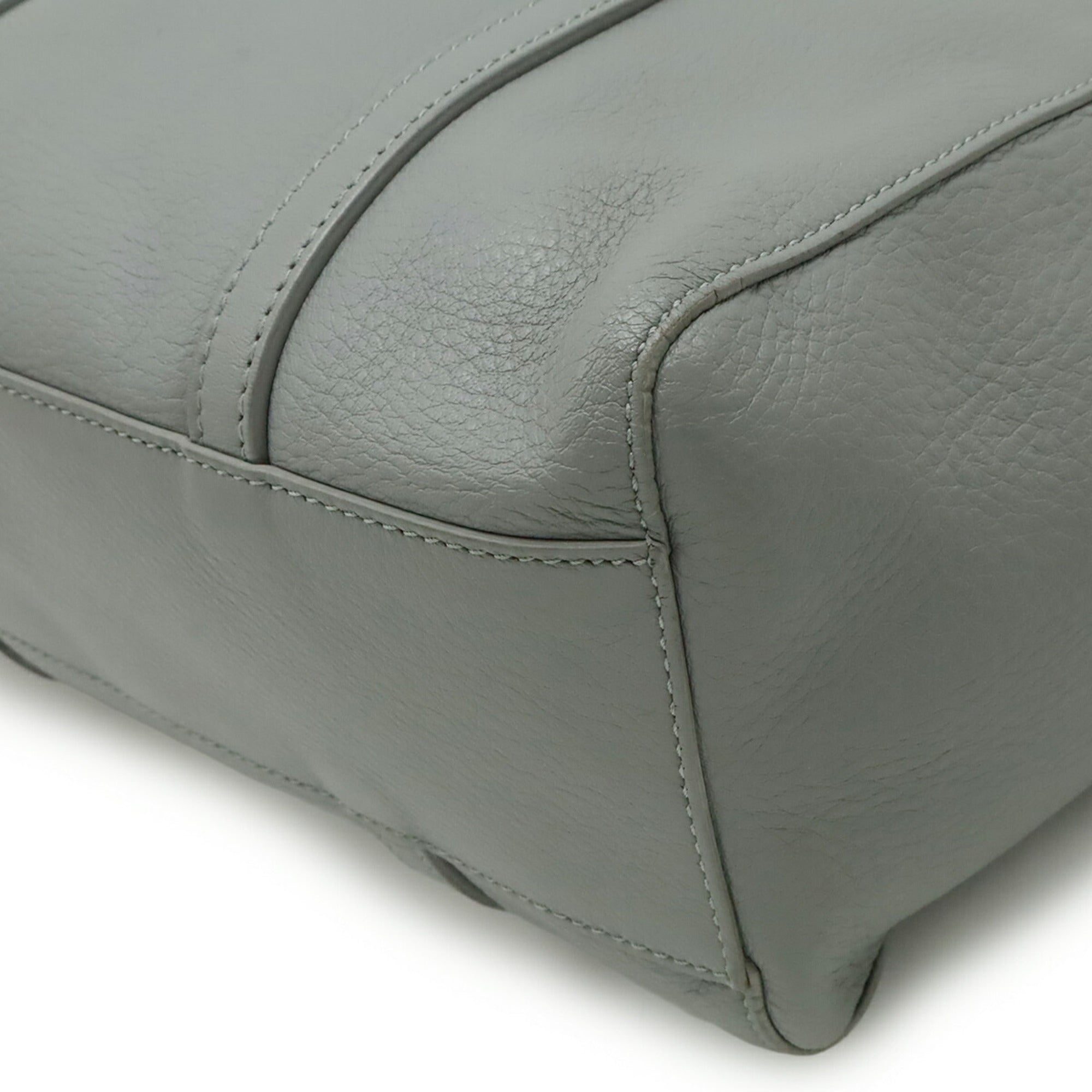 Balenciaga Gray Leather Shoulder Bag Tote Bag (Pre-Owned)