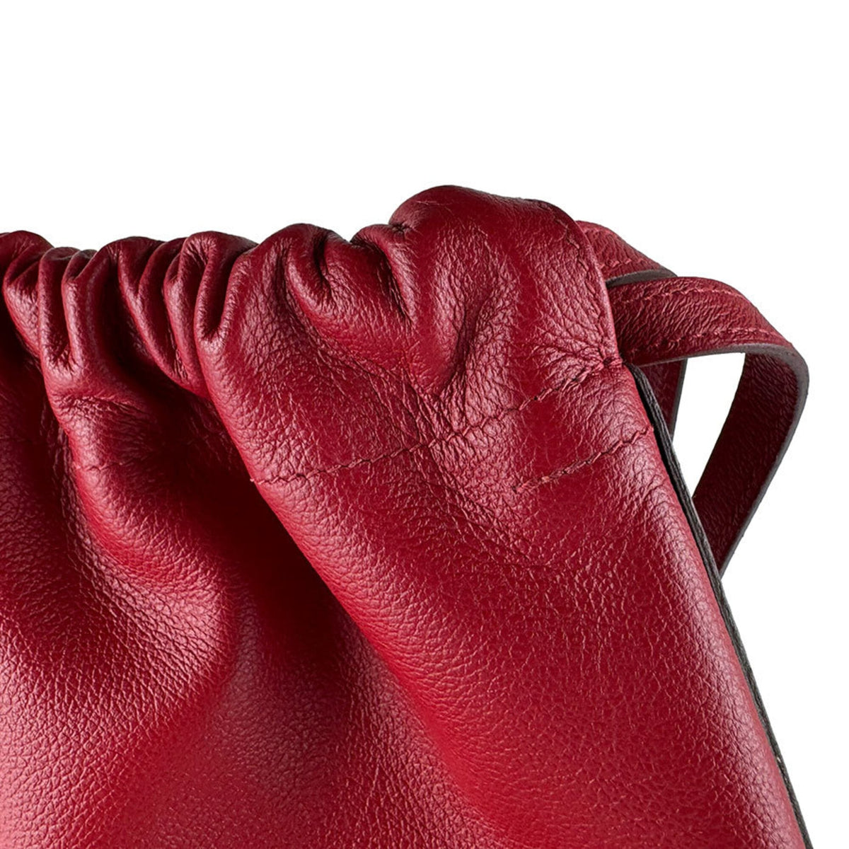 Hermes Red Color Leather Backpack Shoulder Bag (Pre-Owned)