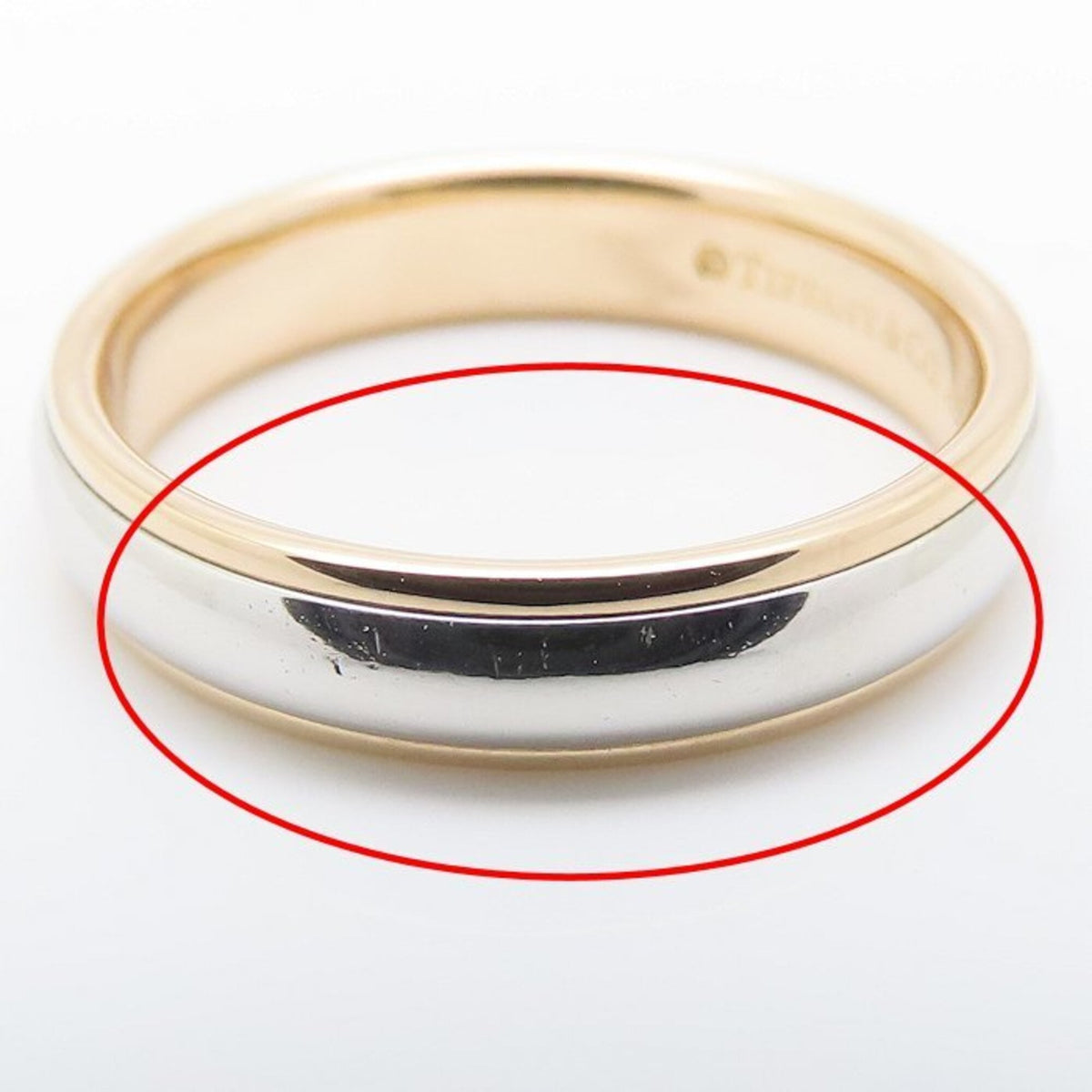 Tiffany Pink Gold (18K) Platinum 950 Band Ring (Pre-Owned)