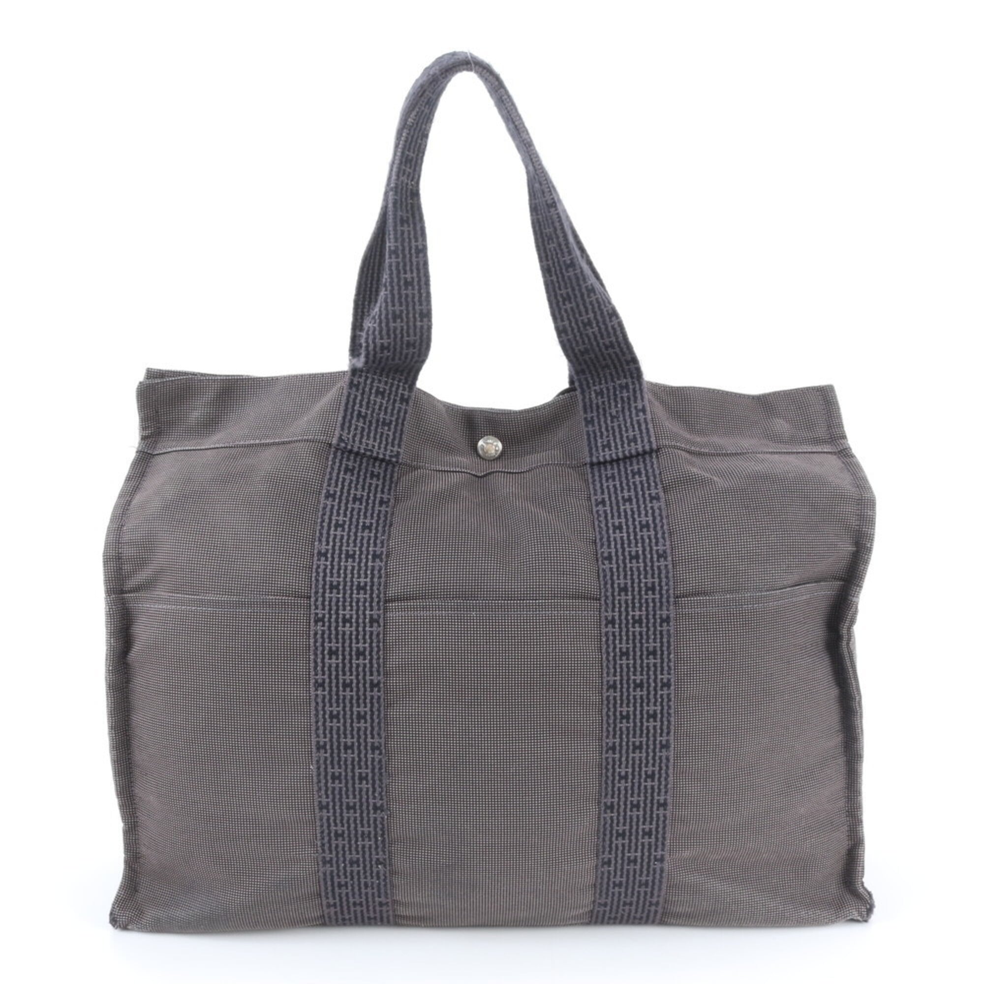 Hermes Gray Togo Leather Handbag Tote Bag (Pre-Owned)